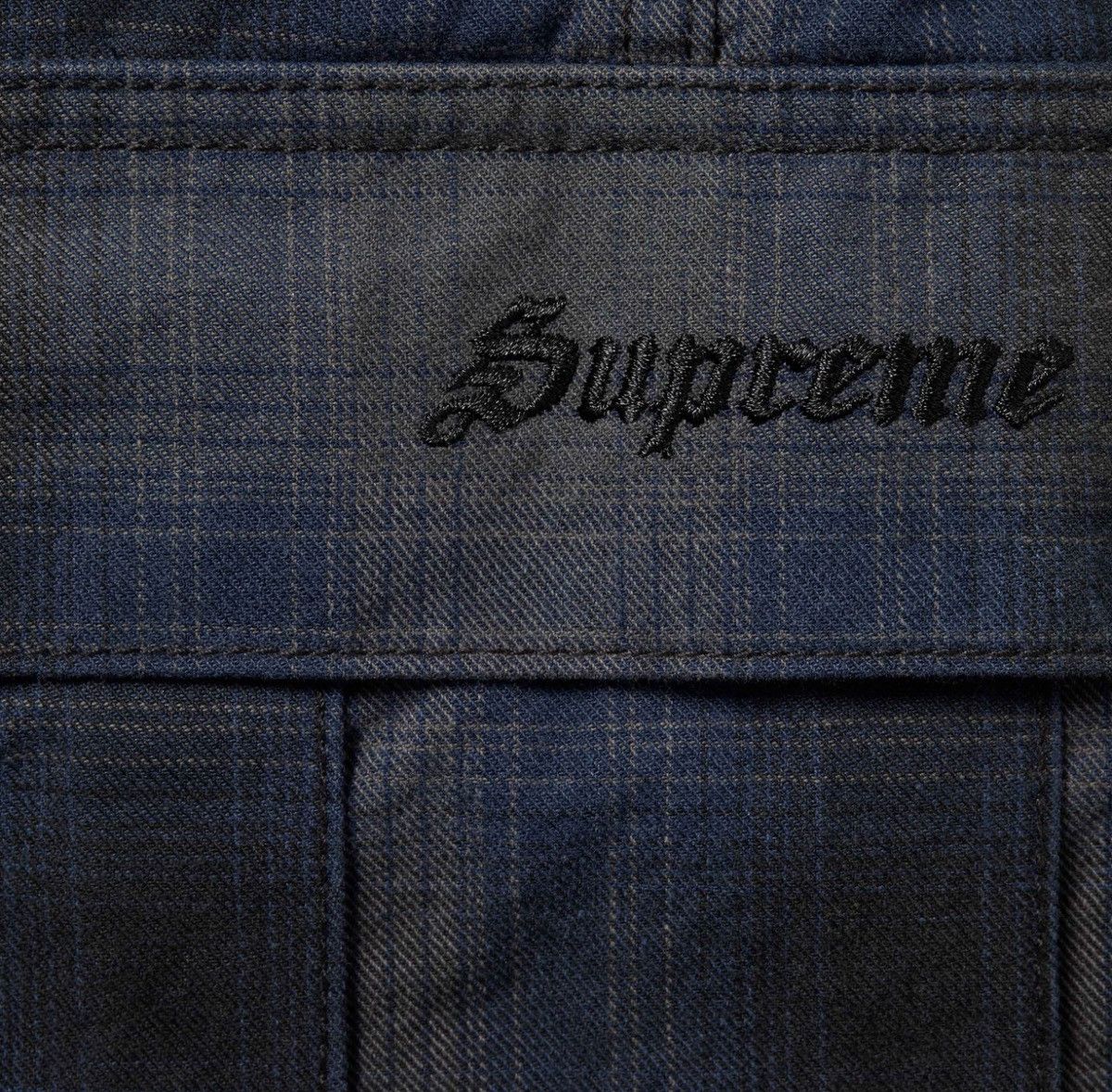 Supreme Supreme Shadow Plaid Cargo Short Size XL SS25 Black Shorts Size US 36 / EU 52 - 3 Thumbnail