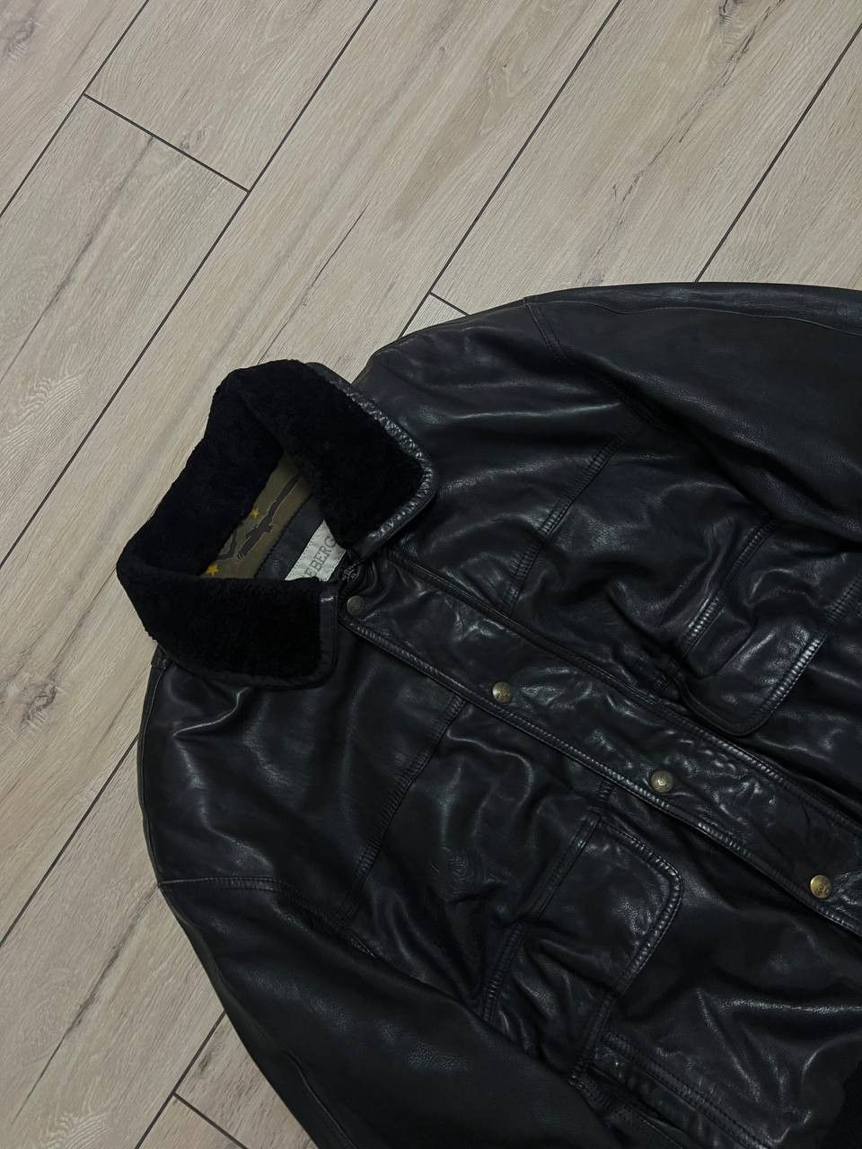 Iceberg Iceberg Vintage Leather Bomber Jacket Insulated Motorcycle Size US M / EU 48-50 / 2 - 4 Thumbnail