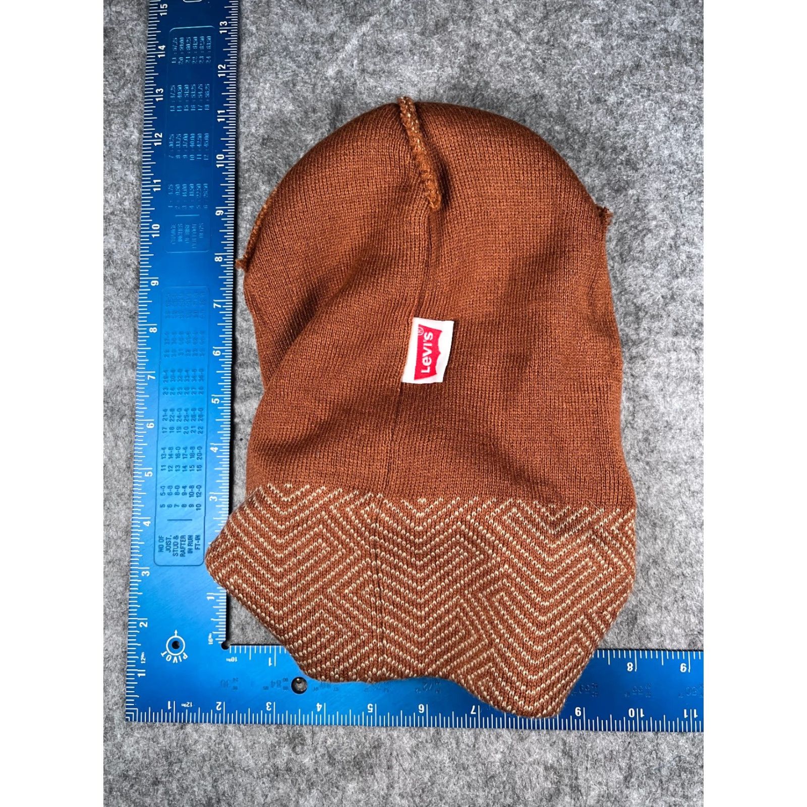 Levi's VINTAGE Levi's Beanie Toque Adult One Size Brown Knit Geometric 100% Acrylic Skate NEW Size ONE SIZE - 6 Thumbnail