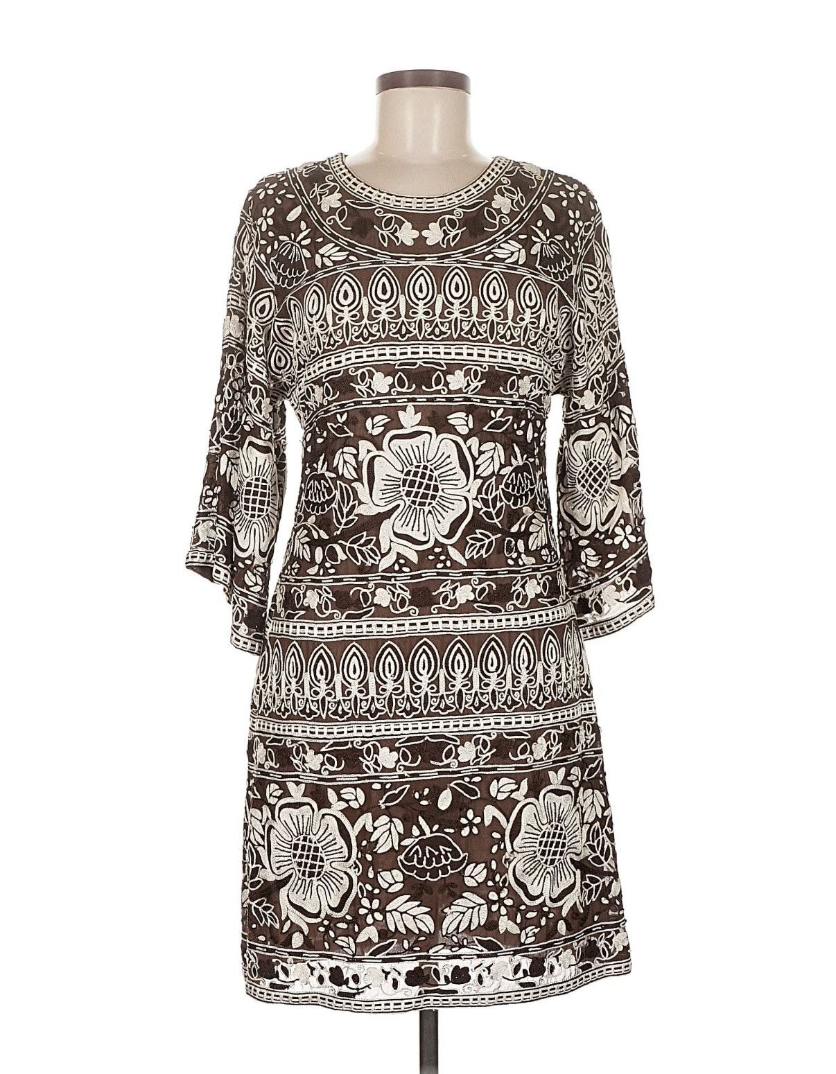 sachin and babi light blue dress Naeem Khan Multicolor Floral Embroidered Gown main image 1