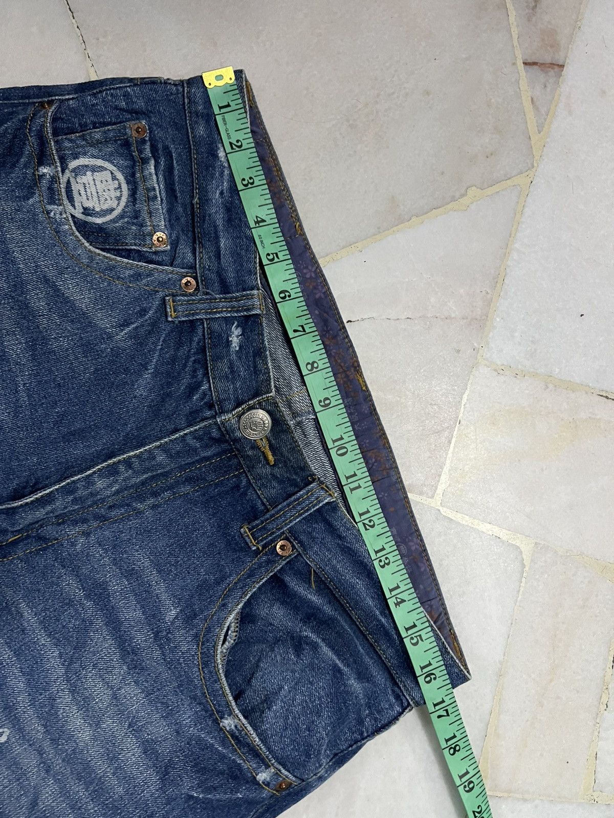 Japanese Brand 💥Rare Japanese Brand Sukajan Distress Jean Size US 33 - 3 Thumbnail