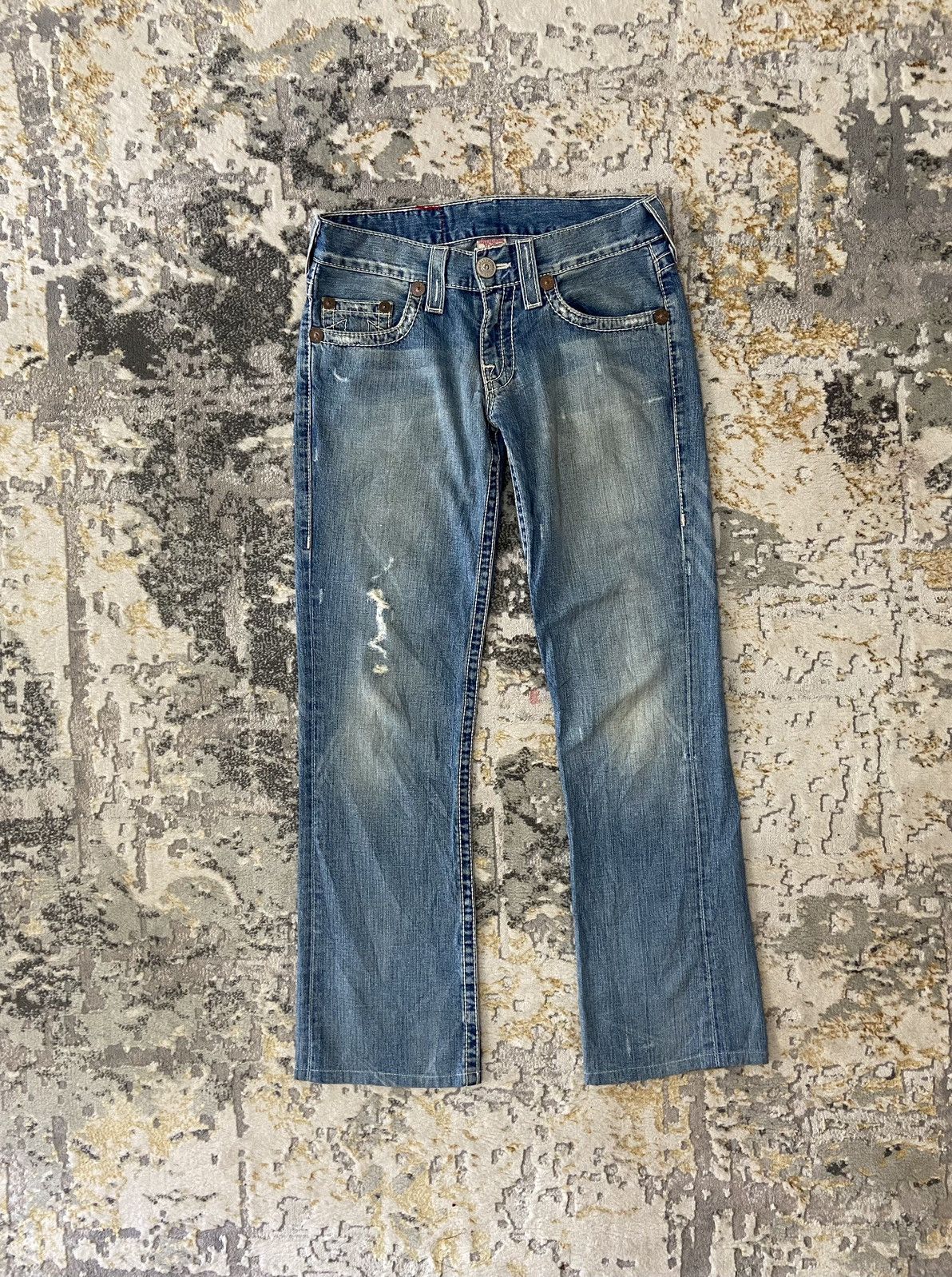 If Six Was Nine × Other × True Religion Y2K REVIVAL FLARE WASH DENIM JEANS Size US 34 / EU 50 - 8 Thumbnail