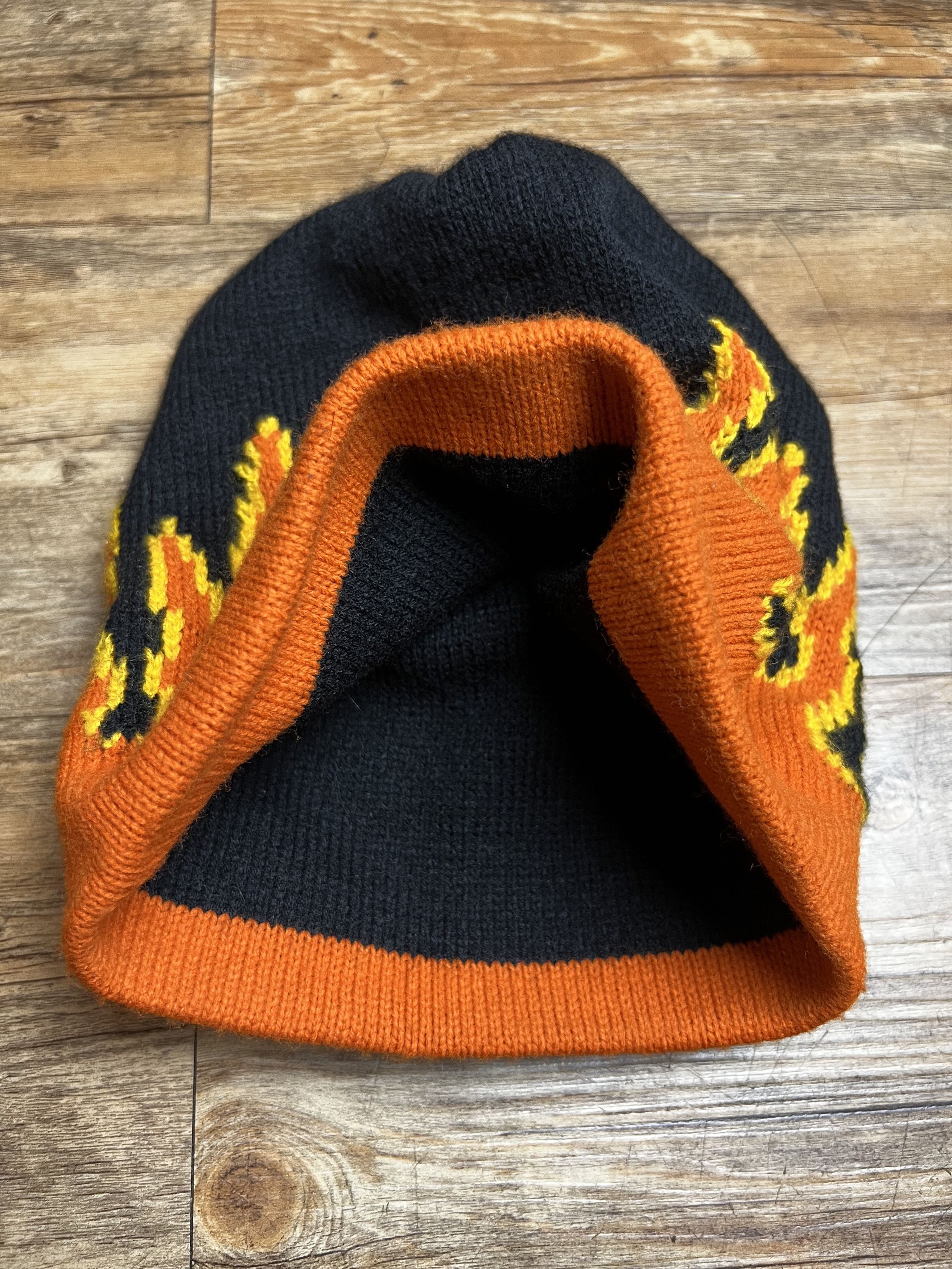 Vintage Vintage Orange Flame Beanie Size ONE SIZE - 3 Thumbnail