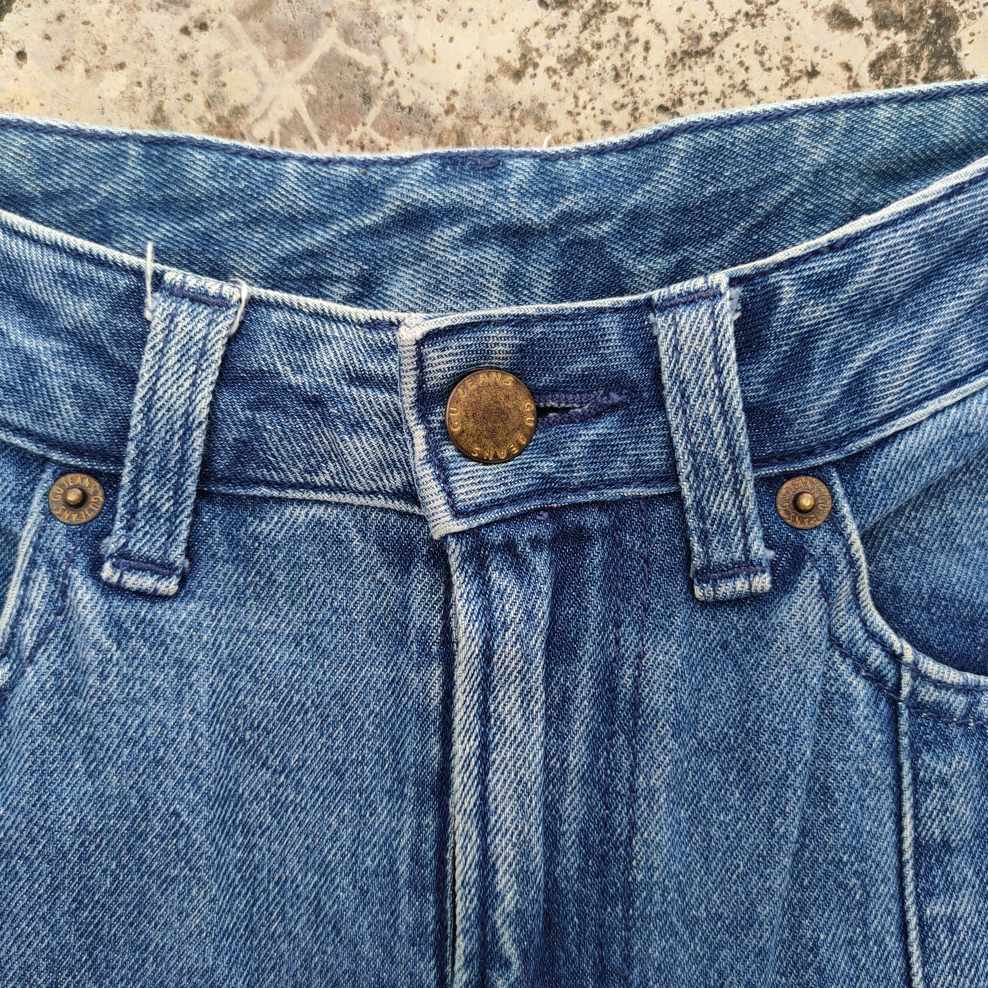 Japanese Brand VINTAGE JAPANESE GU FLARE RIPPED JEAN DENIM PANTS Size US 26 / EU 42 - 4 Thumbnail