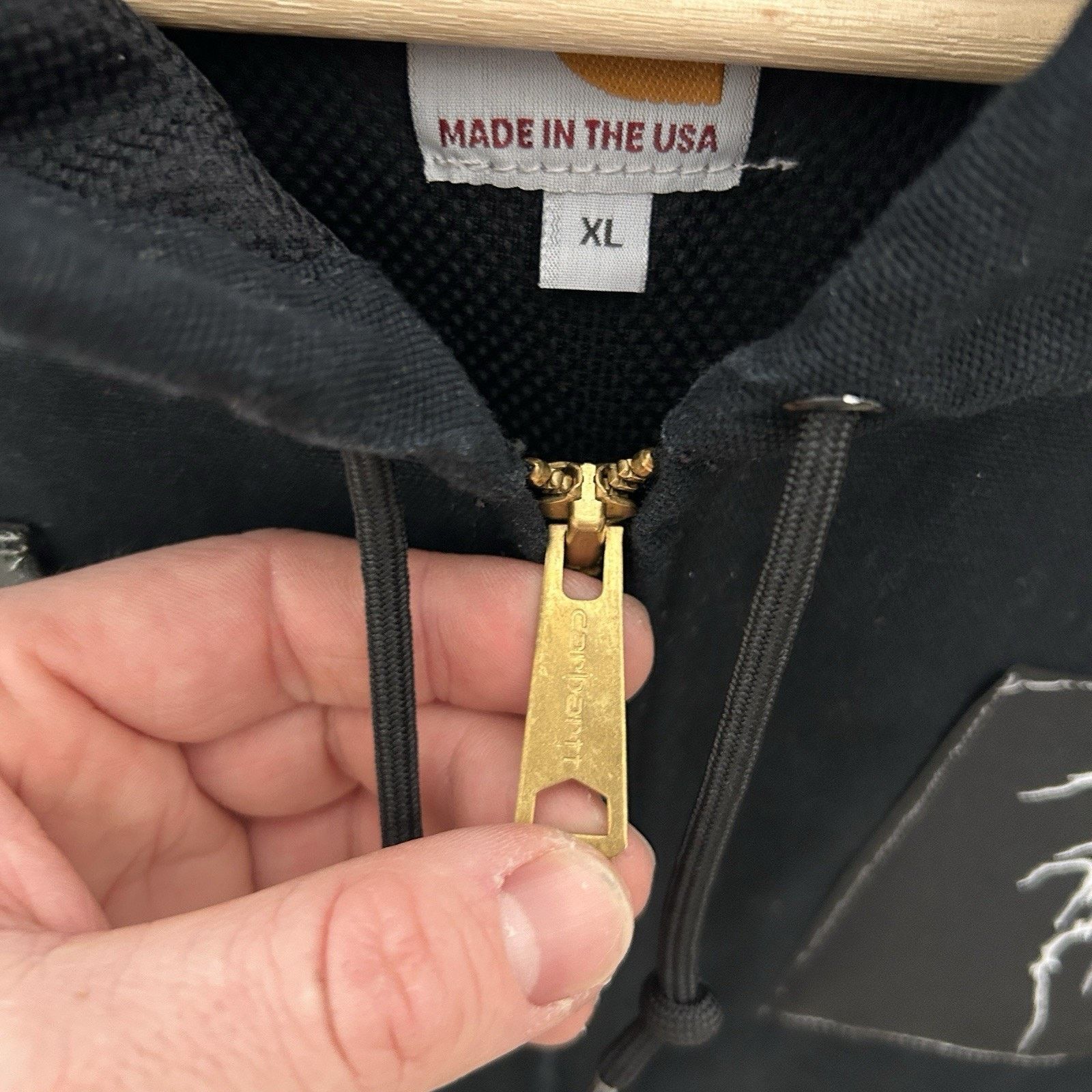Carhartt Y2K Carhartt Thermal-Lined Hooded Jacket “Black” Dark Throne Size US XL / EU 56 / 4 - 17 Thumbnail