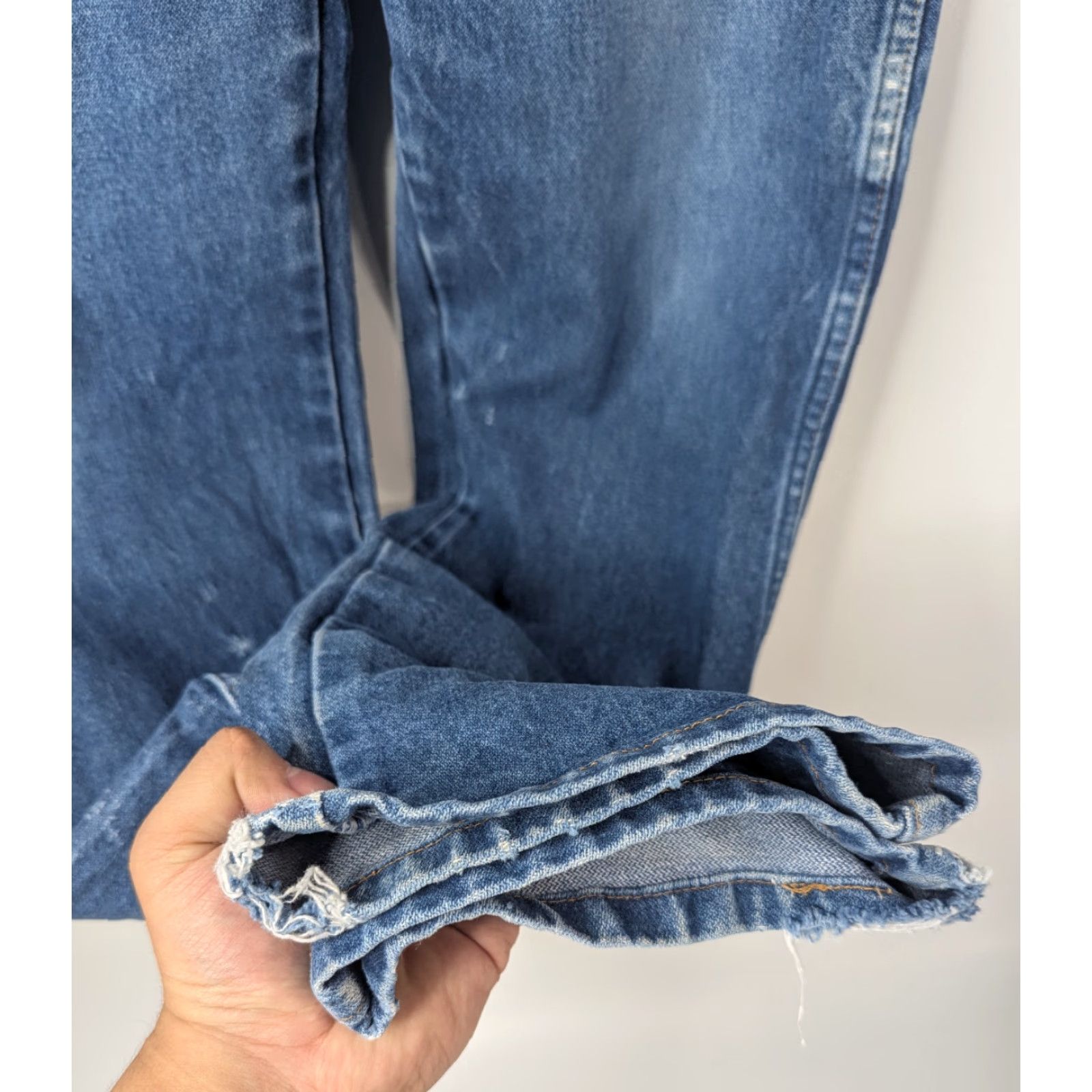 Wrangler VINTAGE Wrangler Jeans Men's 36x34 Cowboy Cut Bootcut Western 13MWZ Workwear Distressed Size US 36 / EU 52 - 6 Thumbnail