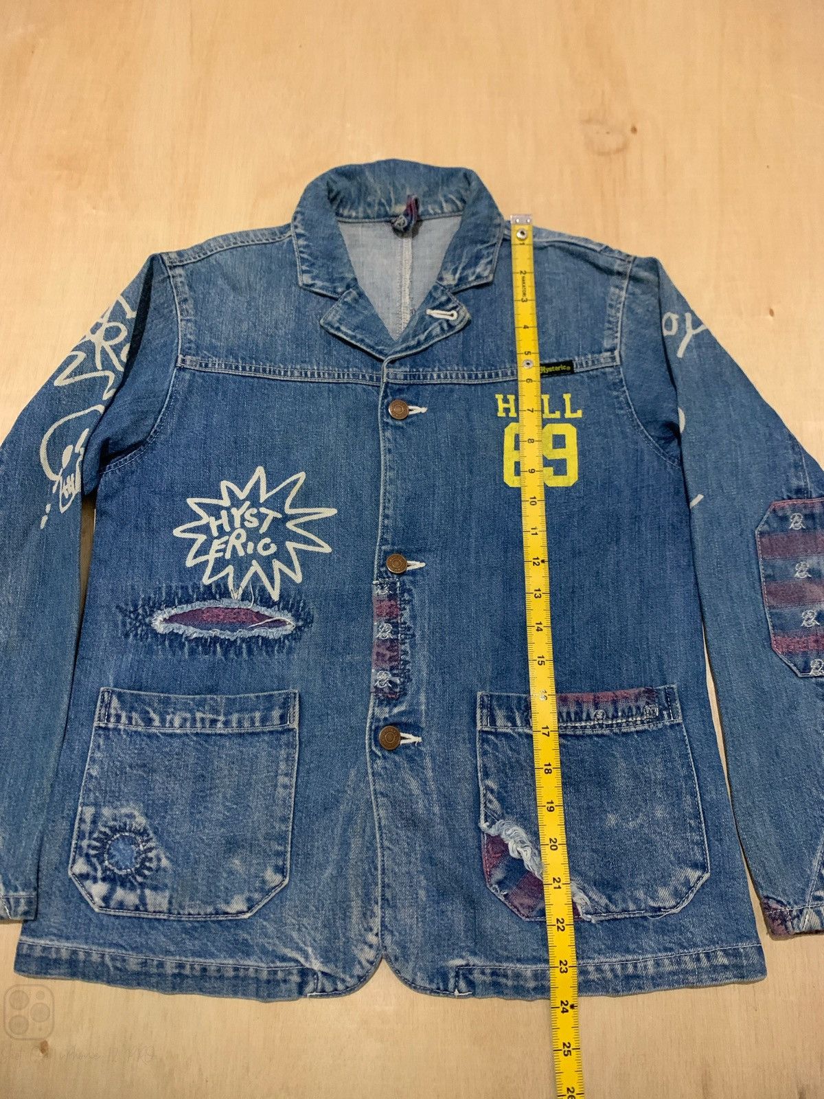 Hysteric Glamour × Japanese Brand Vintage Hysteric Glamour Distressed Denim Jakcet Size ONE SIZE - 15 Thumbnail