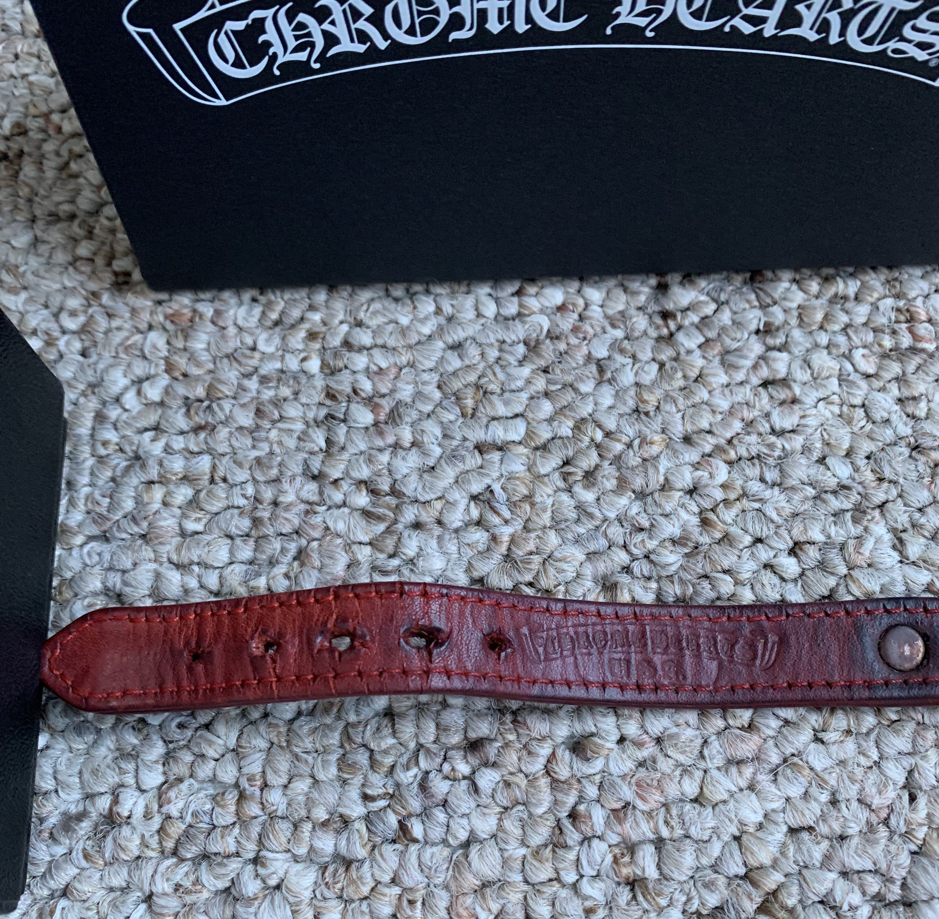 Chrome Hearts Chrome Hearts 15th Anniversary Leather Silver Bracelet Size ONE SIZE - 7 Thumbnail