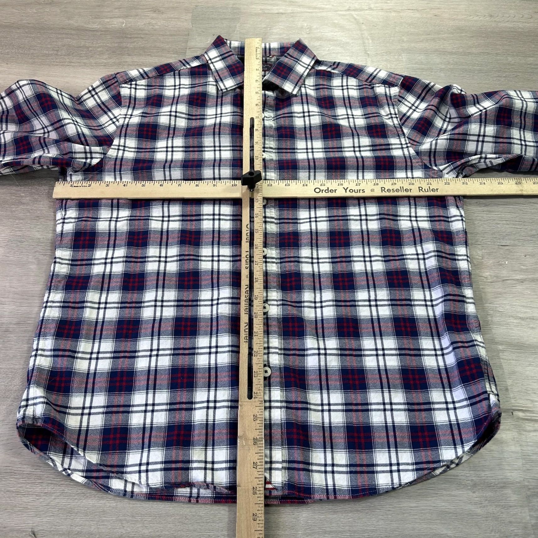 UNTUCKit UNTUCKit Shirt Mens Large Blue Red Plaid Button Down Long Sleeve USA Size US L / EU 52-54 / 3 - 5 Thumbnail
