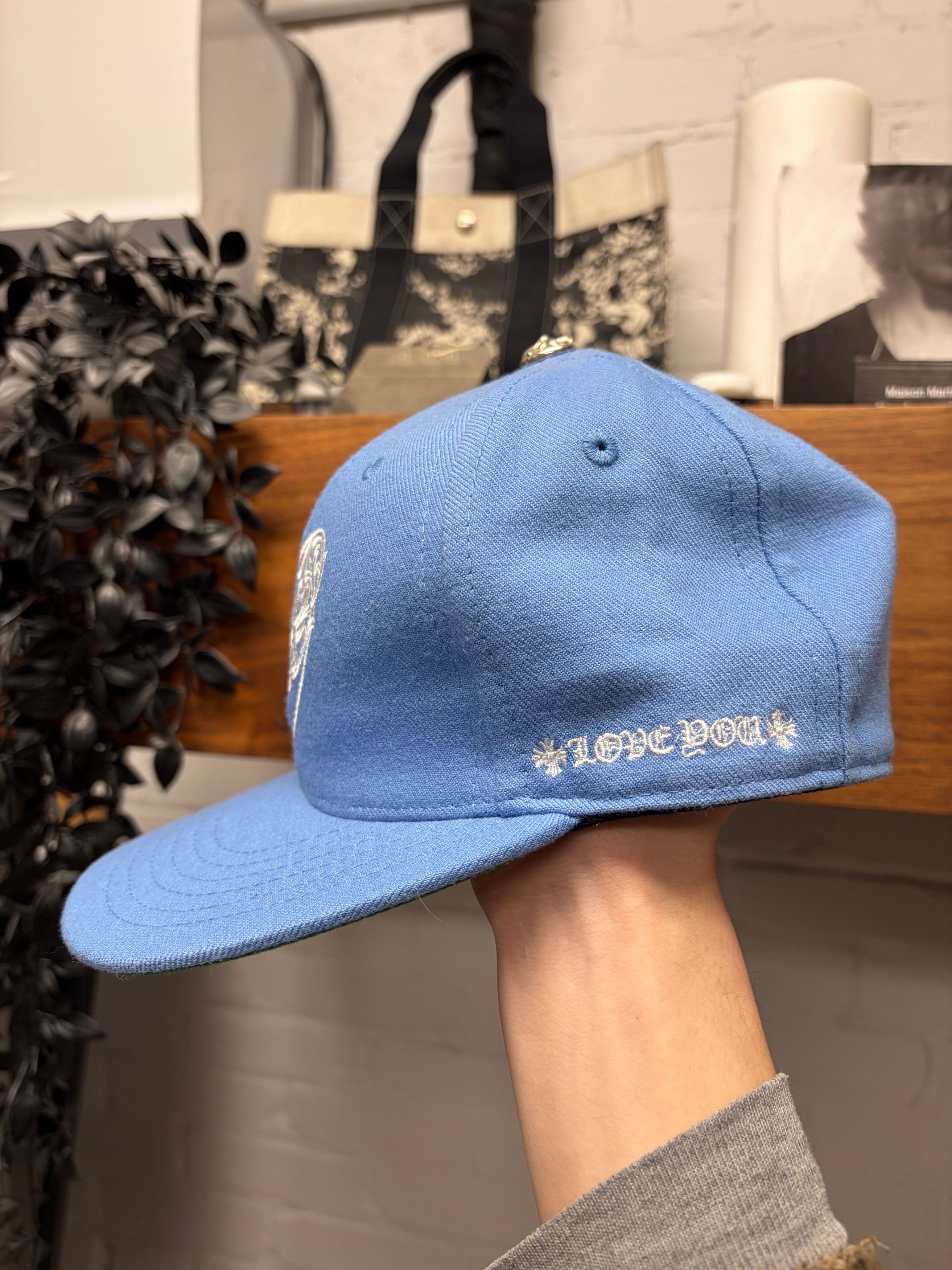 Chrome Hearts Chrome Hearts ‘Love You’ Vine Heart Blue Fitted Hat Size ONE SIZE - 2 Thumbnail