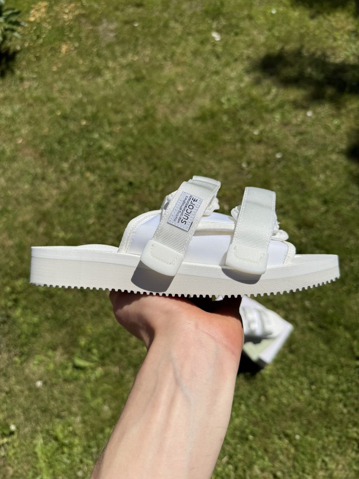 Designer Suicoke Moto Cab OG-056 White Slides Sandals Size US 6 / IT 36 - 9 Thumbnail