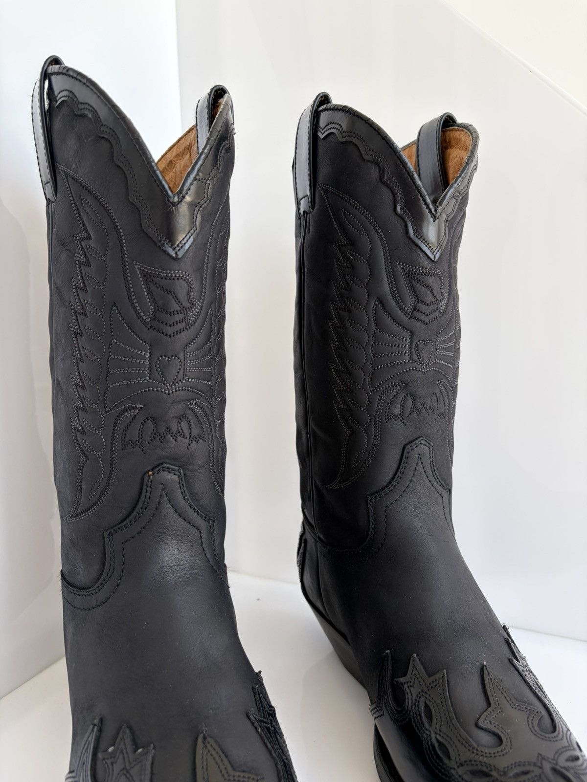 Sendra Sendra Western Horse Gaucho Leather Cowboy Boots Handmade Size US 7 / EU 40 - 10 Thumbnail