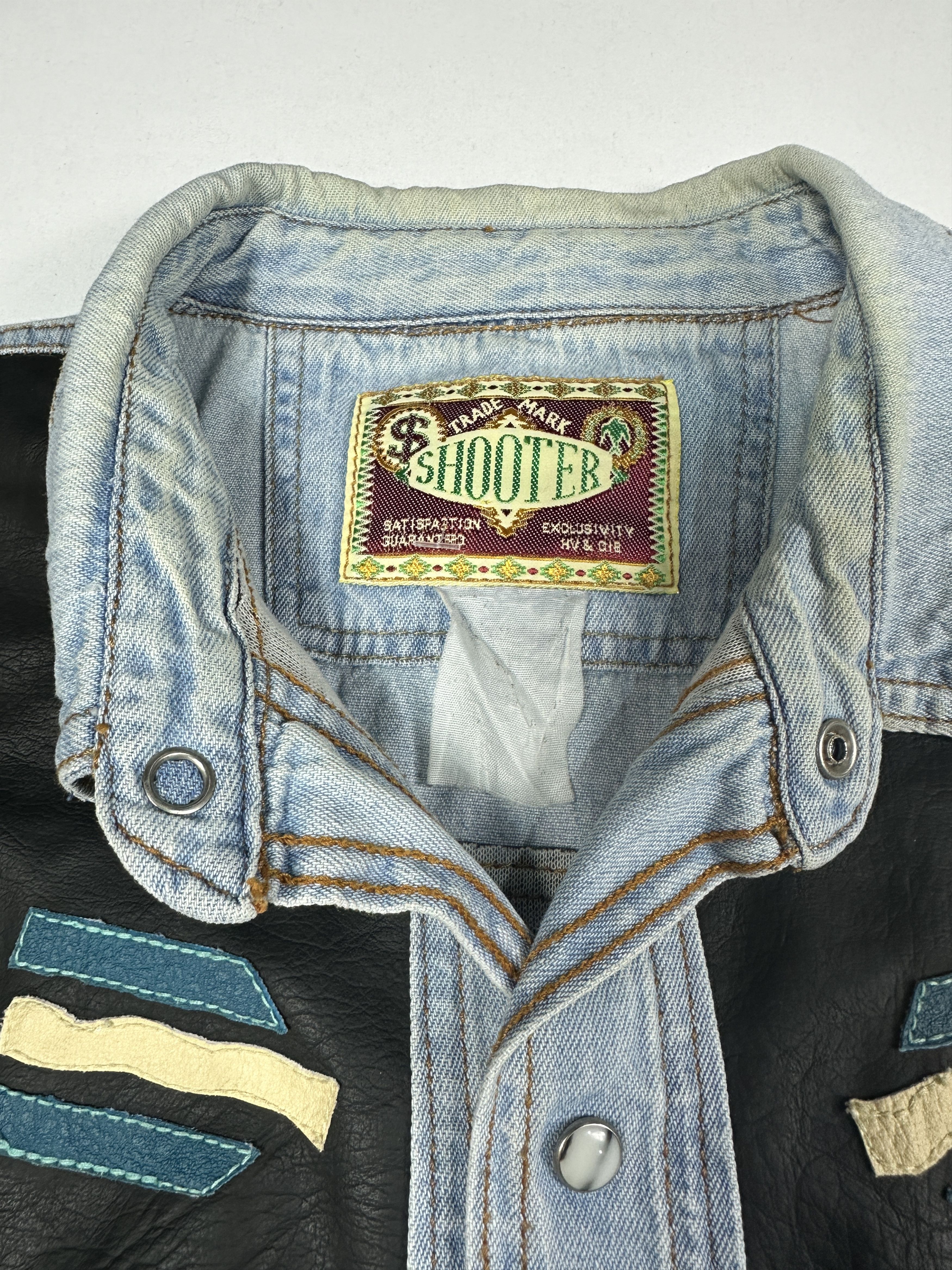 Vintage × Western Rise Vintage Shooter Western Denim Shirt Embroidery size XL Size US XL / EU 56 / 4 - 4 Thumbnail