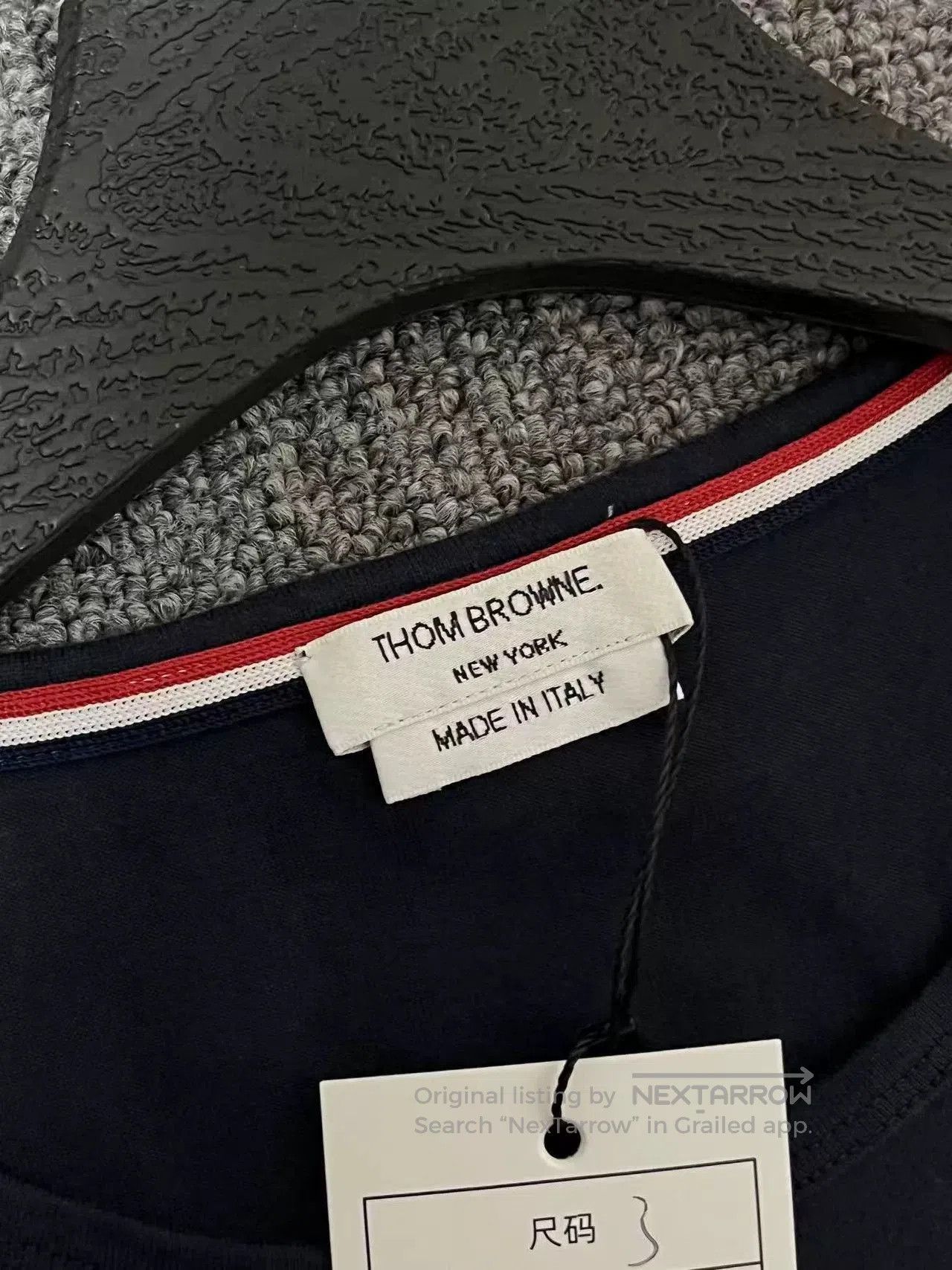 Thom Browne Thom Browne Navy Crew Neck T. Size US L / EU 52-54 / 3 - 4 Thumbnail