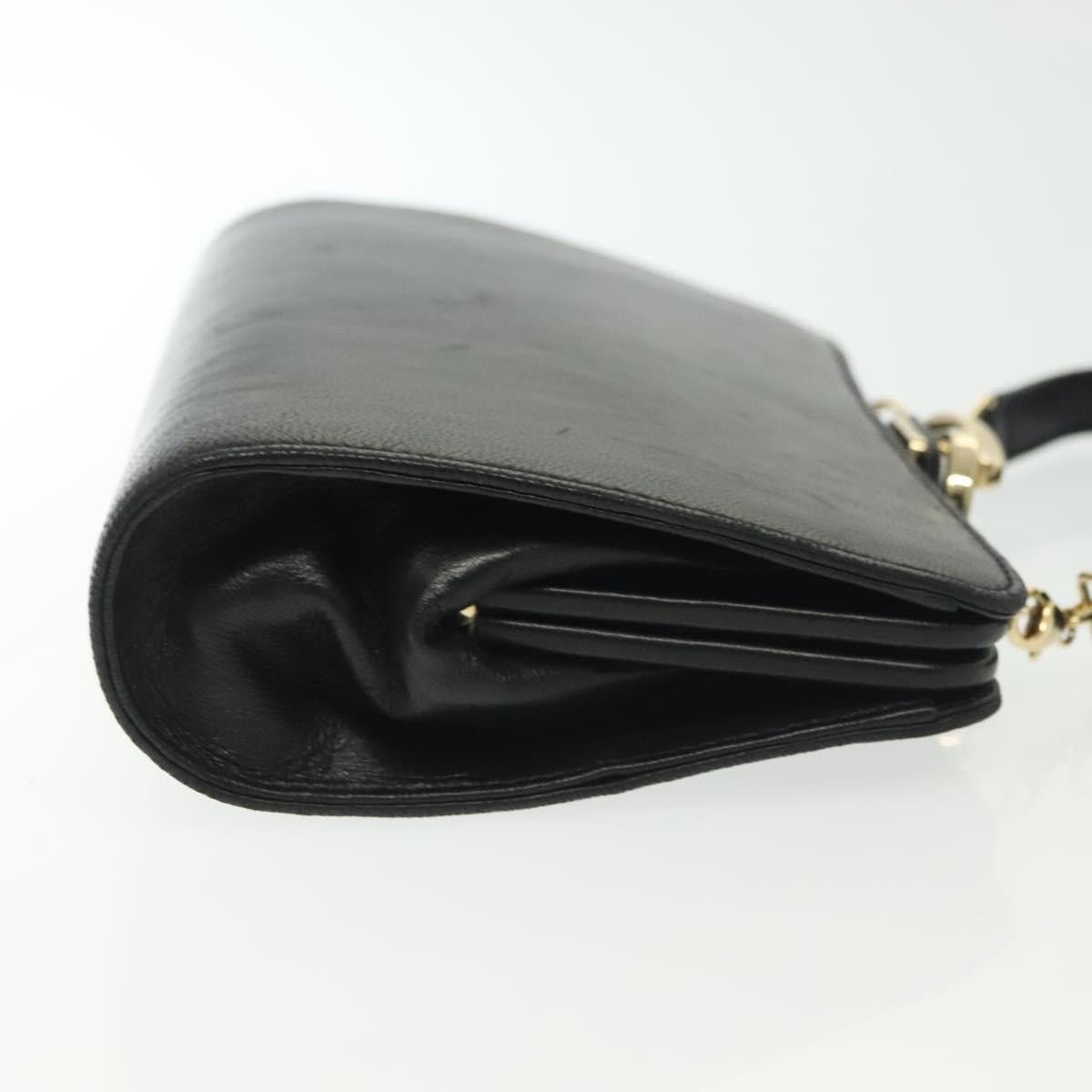 GUCCI Shoulder Bag Leather Black Gold 005 406 005 406