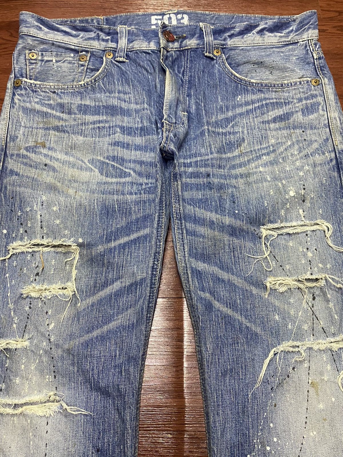 Japanese Brand Vintage Japanese Brand Edwin Blue Trip Flare Jeans Size US 37 - 3 Thumbnail