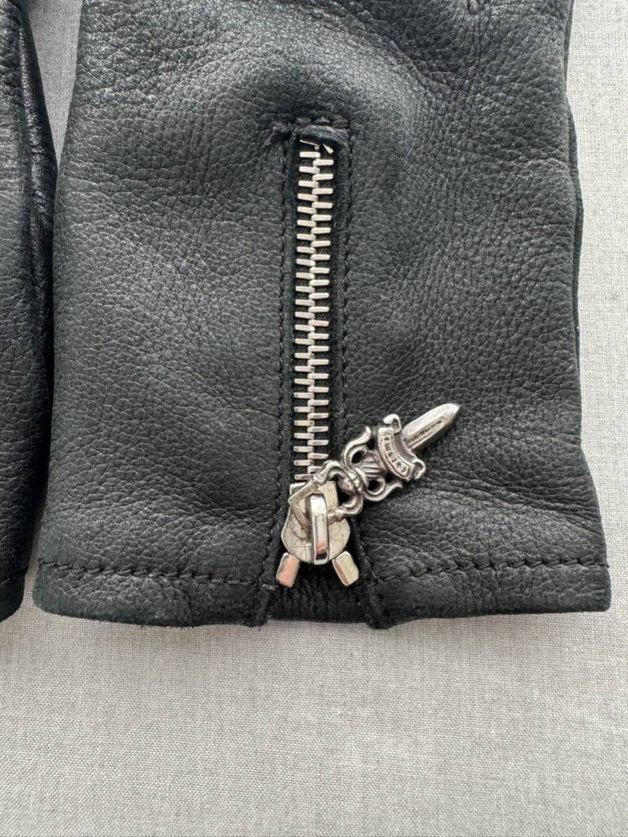 Chrome Hearts Chrome Hearts Dagger Zip Up Cashmere Leather Gloves Size ONE SIZE - 8 Thumbnail