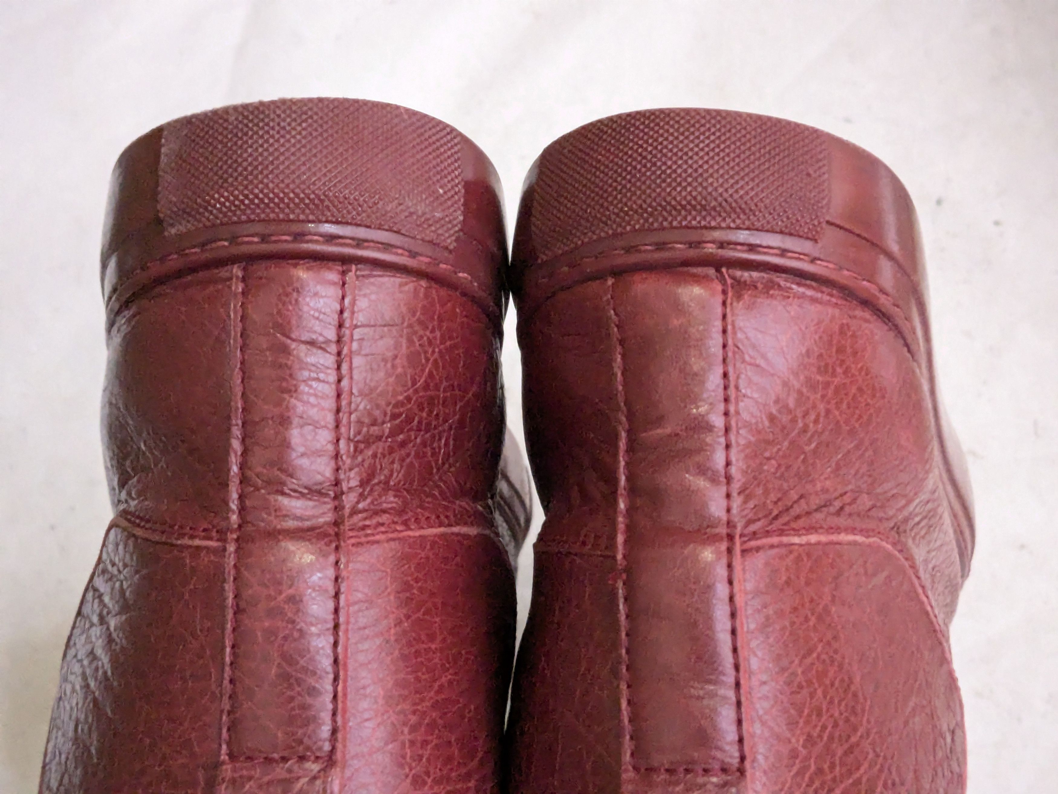 Balenciaga Balenciaga Arenas Burgundy Leather 12 High Tops Size US 12 / EU 45 - 14 Thumbnail