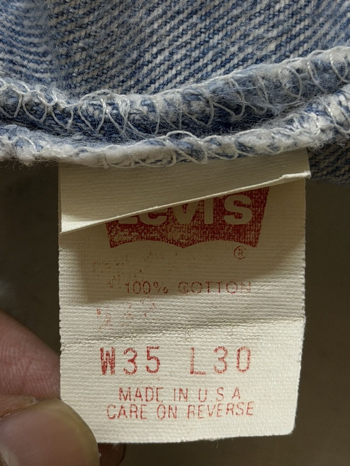 Levi's Vintage 80s Levis 501xx Blue Mud Wash Faded Straight Leg Fit Size US 33 - 7 Thumbnail