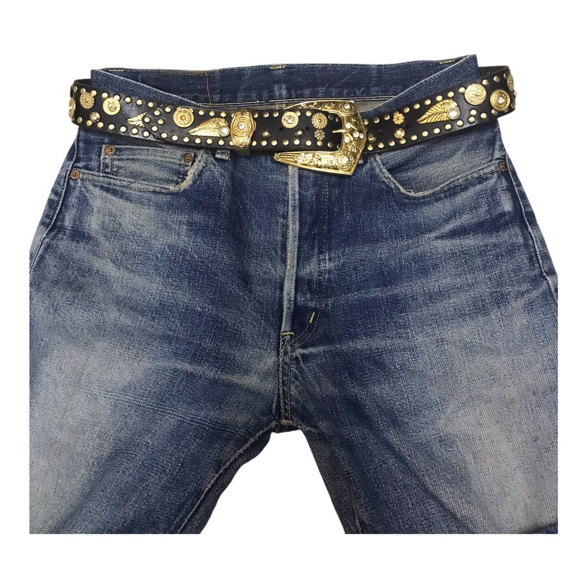 Hysteric Glamour × Japanese Brand Diavlo Studded Leather Belt Size ONE SIZE - 3 Thumbnail