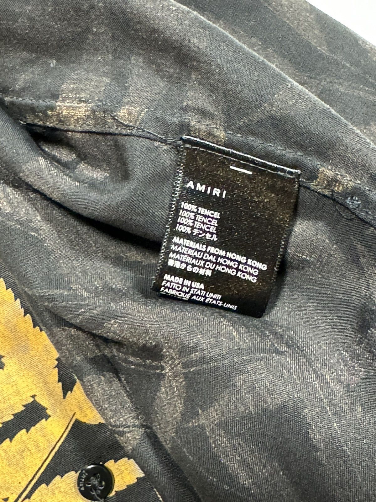 Amiri Amiri Rayon Weed Leaf Button Up Size US XXL / EU 58 / 5 - 6 Thumbnail