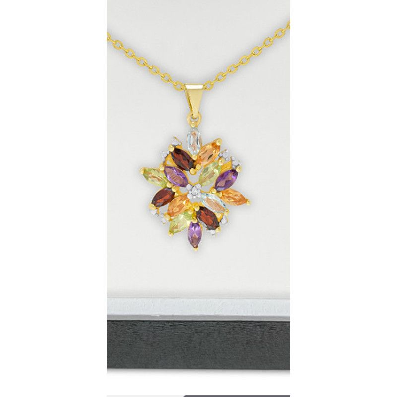 & Other Stories Julia Capri Gemstone Pendant Necklace Size ONE SIZE - 4 Thumbnail