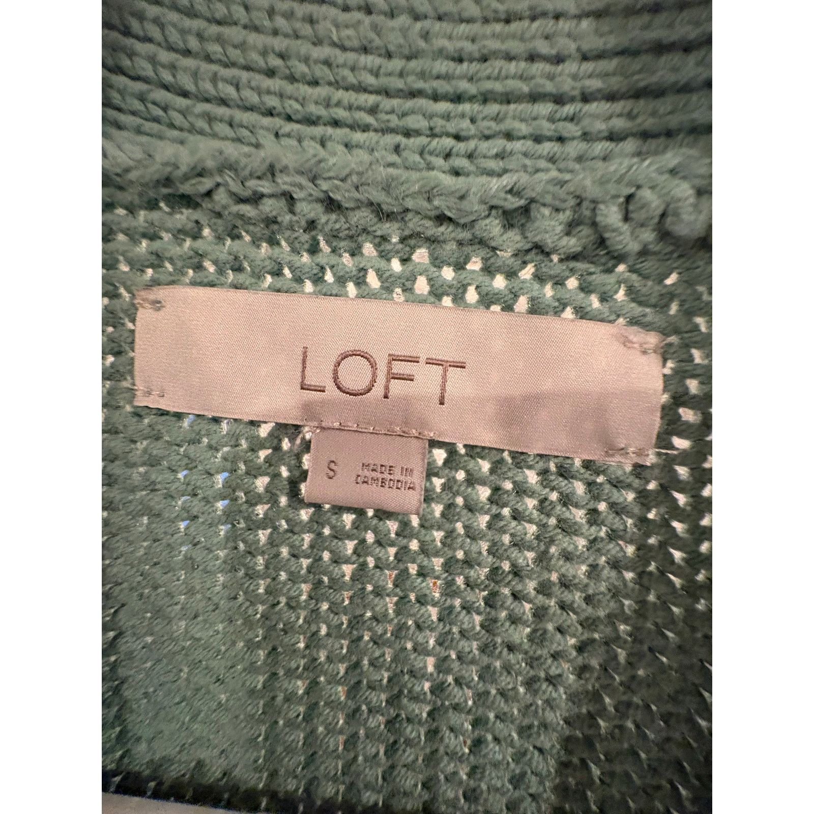 Loft LOFT Women’s Sage Green Chunky Knit Cardigan Size Small Size S / US 4 / IT 40 - 3 Thumbnail