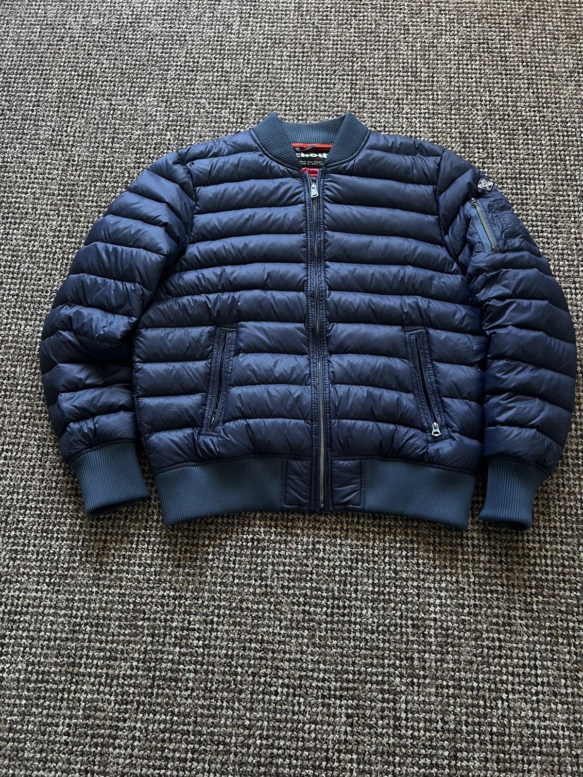 Schott Schott Puffer Bomber Jacket Made in USA Vintage Down Y2K Size US XL / EU 56 / 4 - 2 Thumbnail
