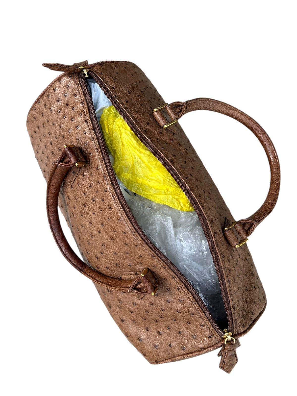 Leather Vintage JRA Japan Ostrich Leather Boston Bag Size ONE SIZE - 22 Thumbnail