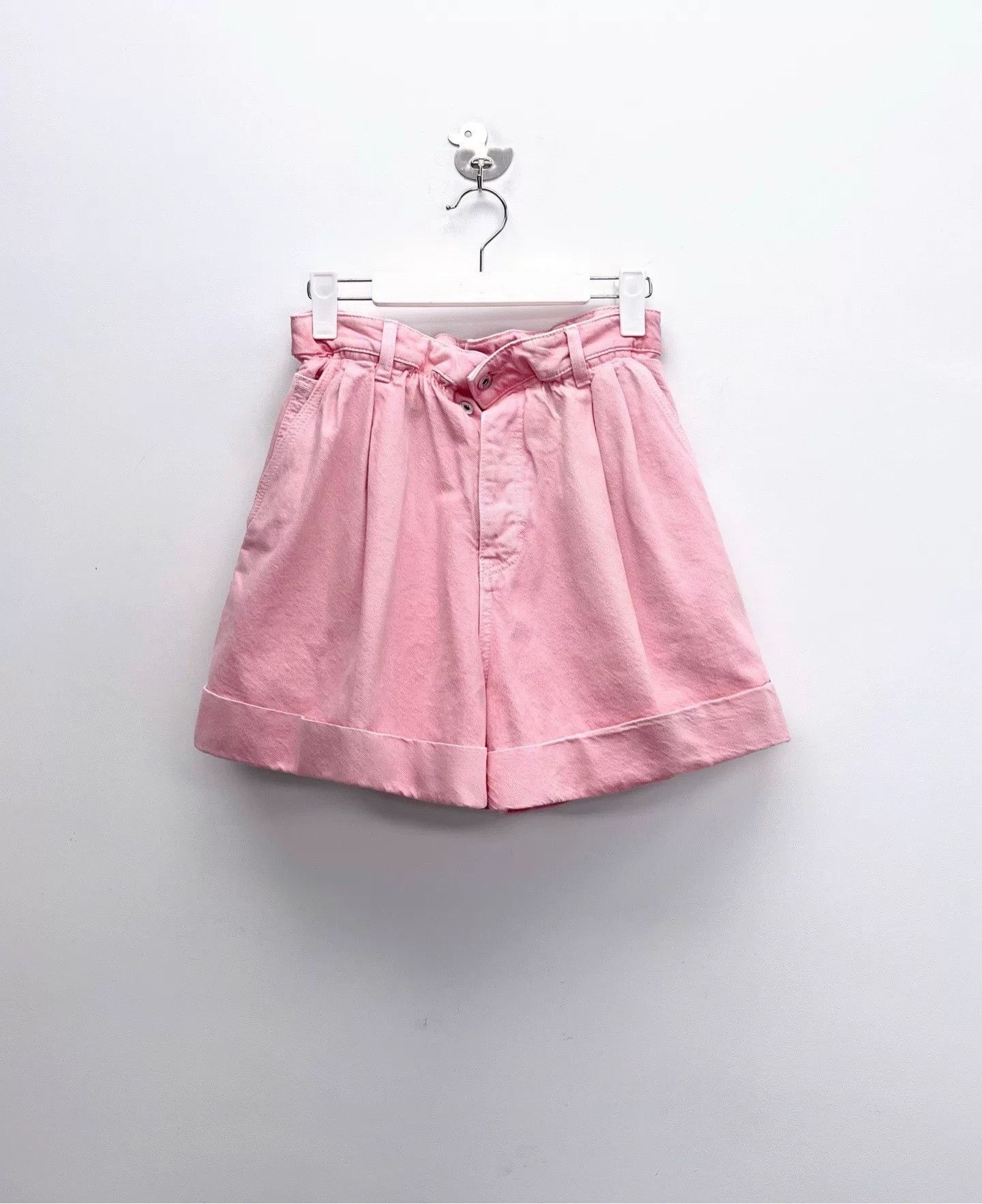 Miu Miu Miu Miu Pink Back Logo Bud Denim Shorts Size US S / EU 44-46 / 1 - 2 Thumbnail