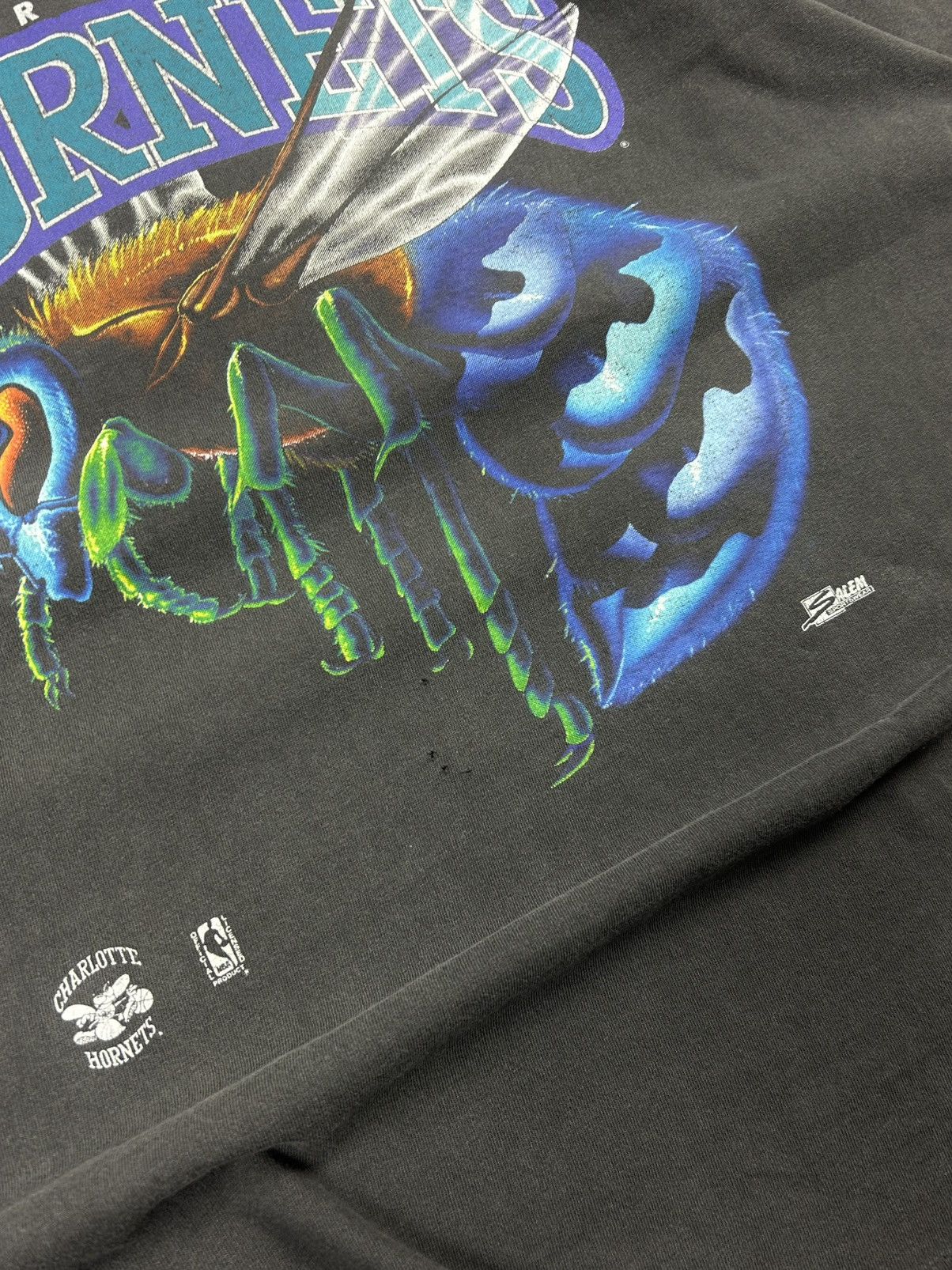 NBA × Salem Sportswear × Vintage rare Vintage Charlotte Hornets Salem Sportswear NBA tee 90s Size US L / EU 52-54 / 3 - 10 Thumbnail