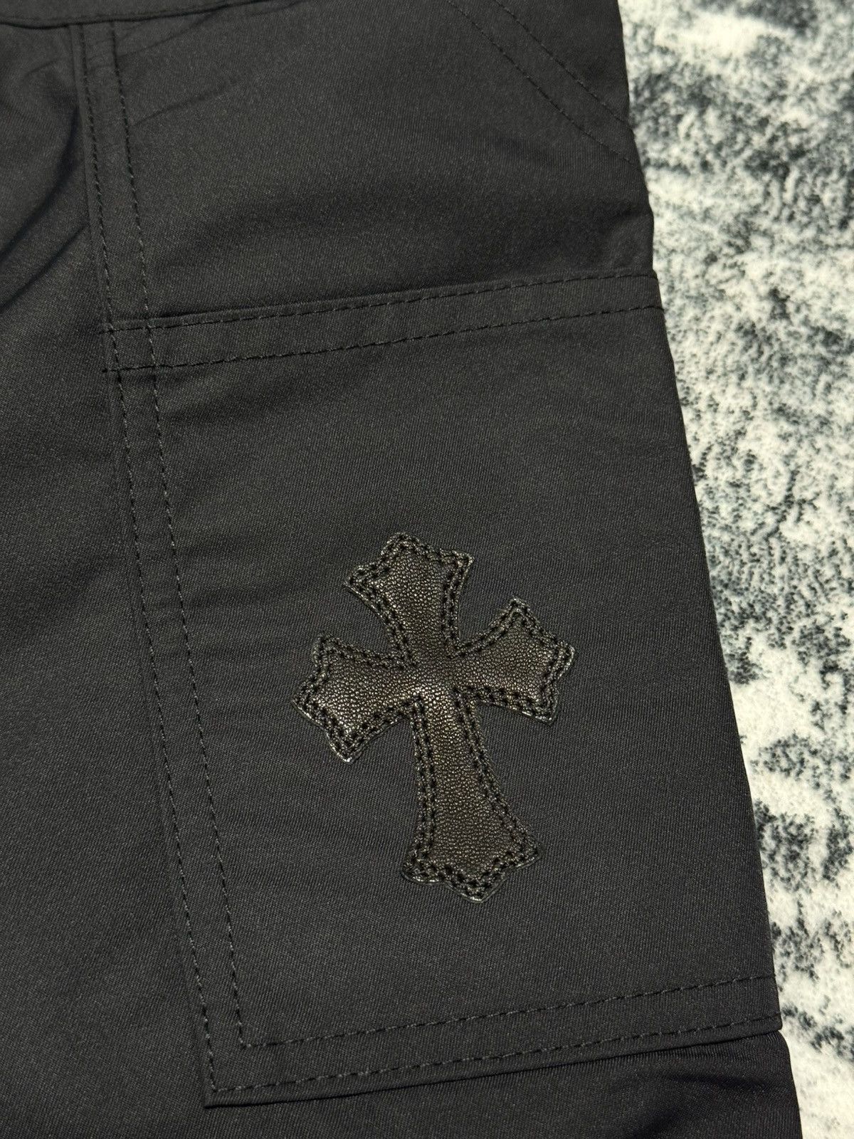 Chrome Hearts Chrome Hearts Cross Patch Leather Double Knee Shorts Size US 34 / EU 50 - 7 Thumbnail
