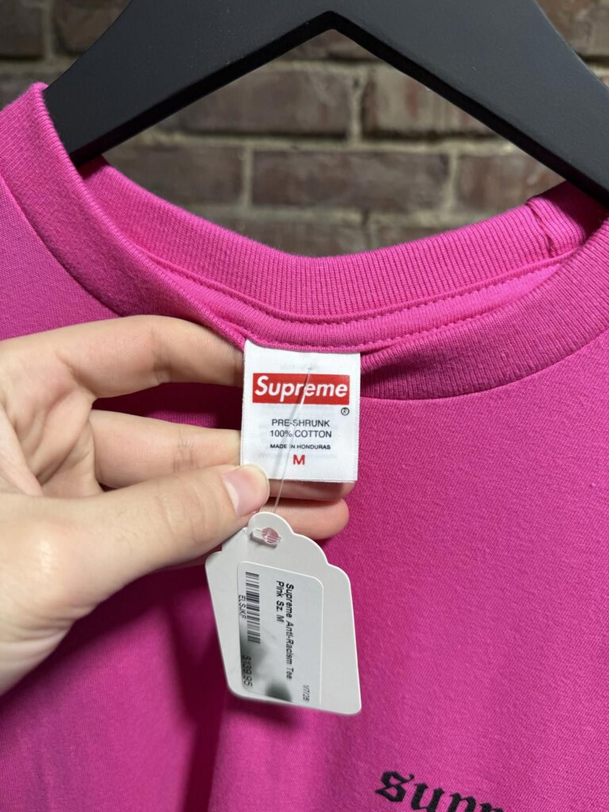 Supreme Supreme Anti-Racism Tee Pink Sz. M Size ONE SIZE - 3 Thumbnail