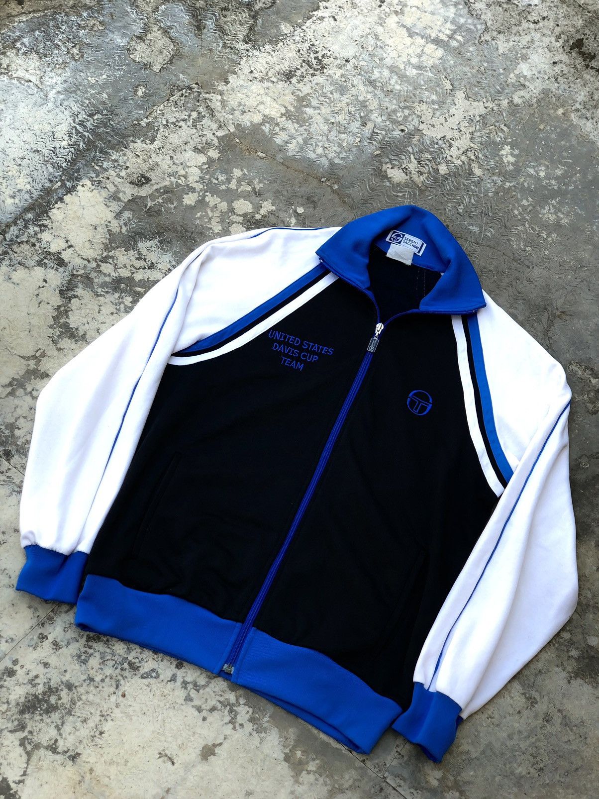 Sergio Tacchini Vintage Tracktop Sergio Tacchini Ghibli Wimbledon Davis Cup Size US XL / EU 56 / 4 - 5 Thumbnail