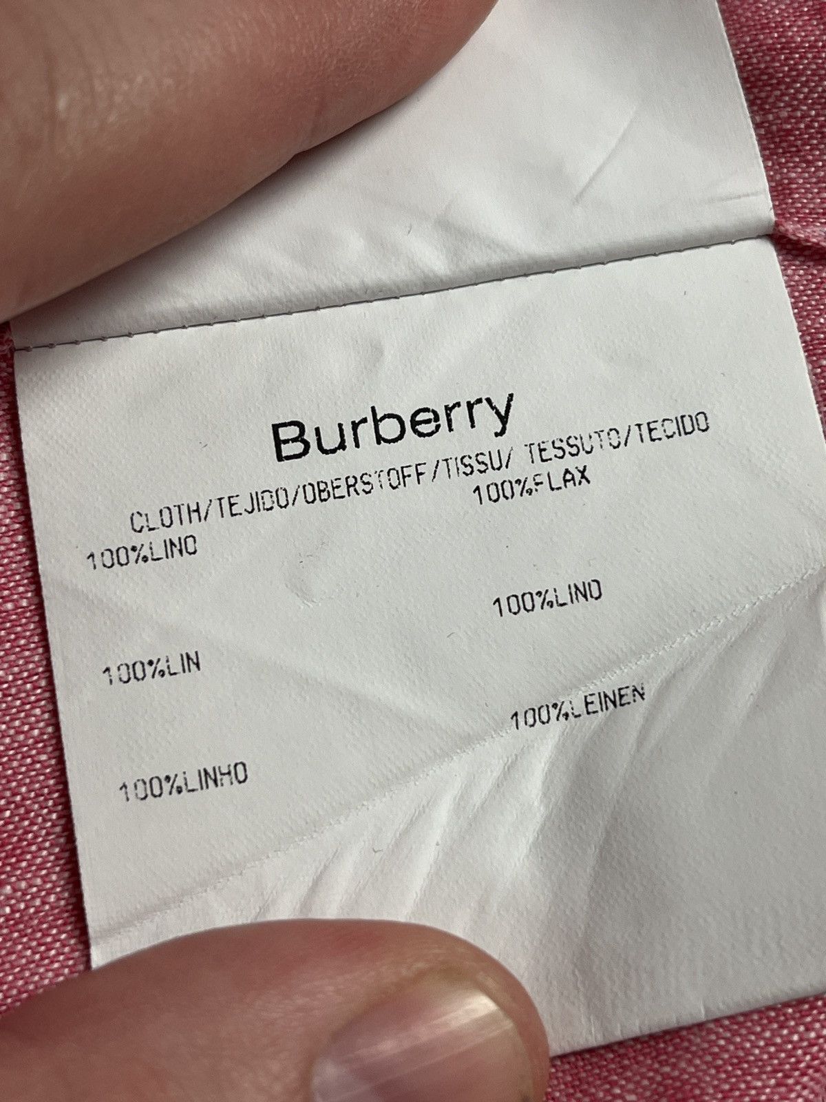 Burberry × Vintage Linen Vintage🔥Burberry London Shirt Size US L / EU 52-54 / 3 - 11 Thumbnail