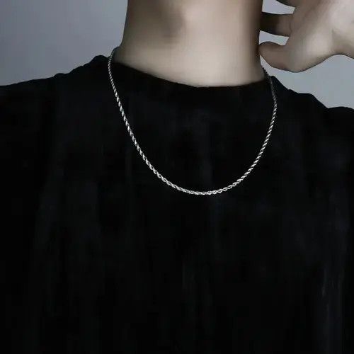 Other 925 Silver Plated Link Chain Necklace for Men Women Size ONE SIZE - 1 Thumbnail