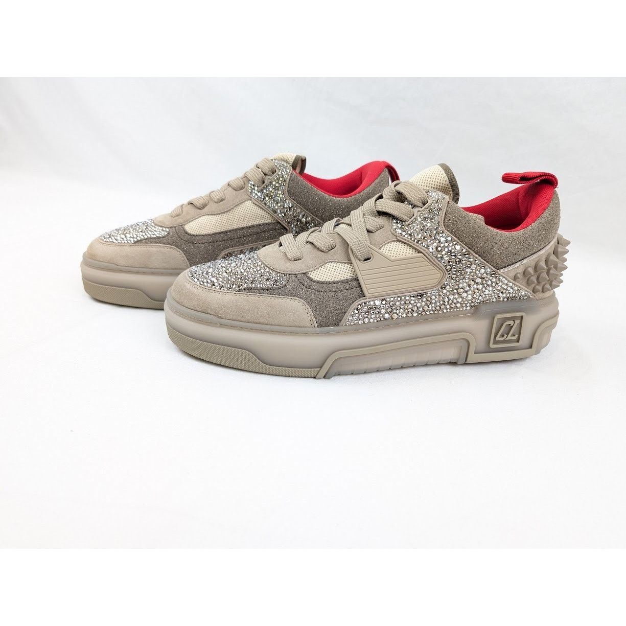 Christian Louboutin o1rshd1 Astro Loubi Strass Flat Sneakers in Saharienne Size US 10 / EU 43 - 14 Thumbnail