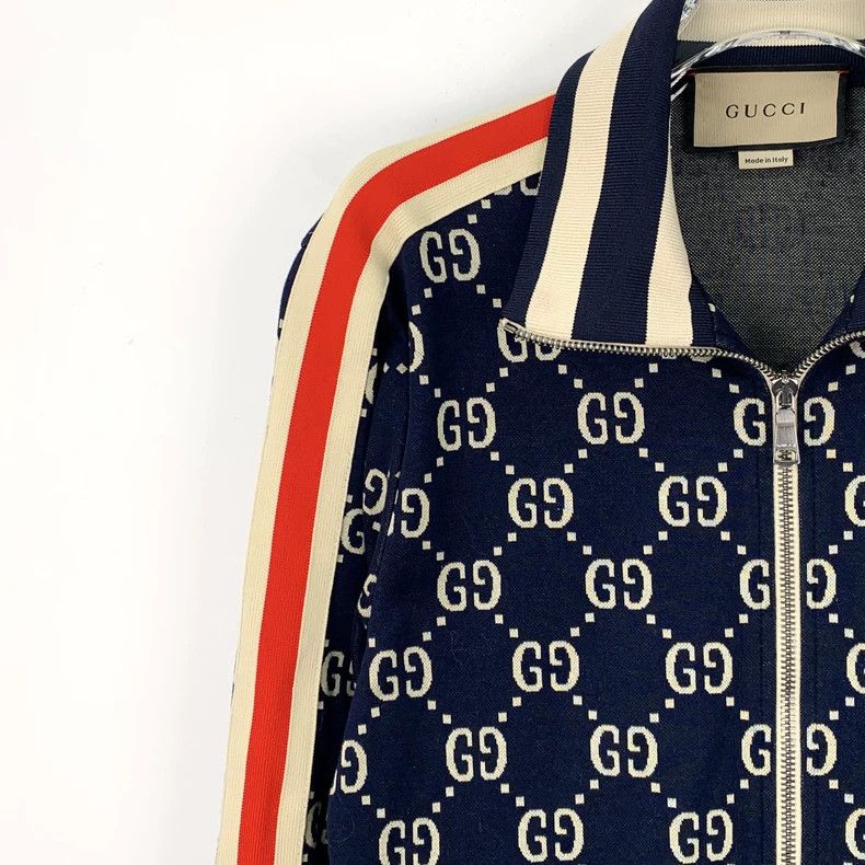 Gucci Gucci Color-matched logo jacquad full-printed cotton lapel Size US S / EU 44-46 / 1 - 5 Thumbnail