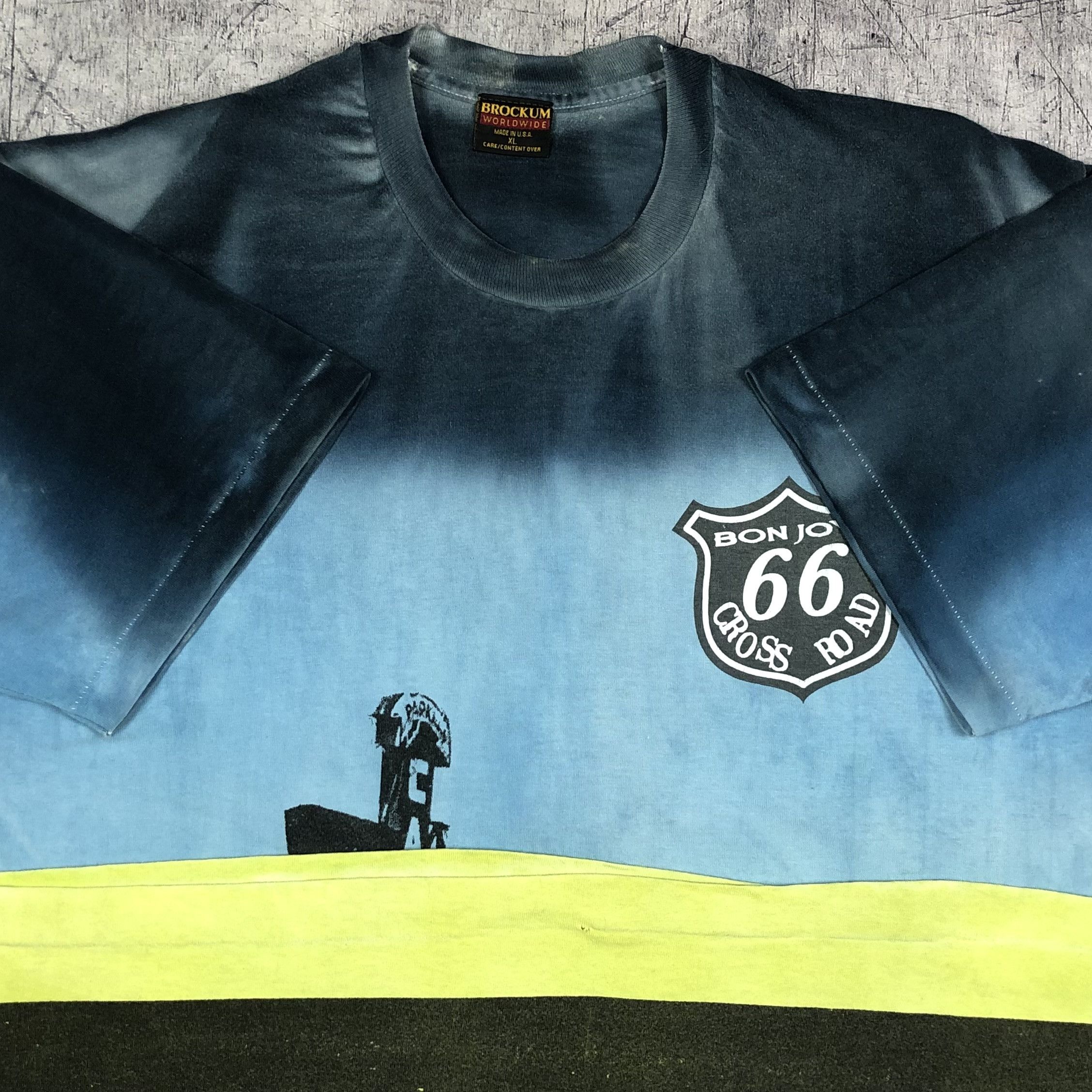 Band Tees 1994 Bon Jovi AOP Cross Road 66 Tee Size US XL / EU 56 / 4 - 5 Thumbnail
