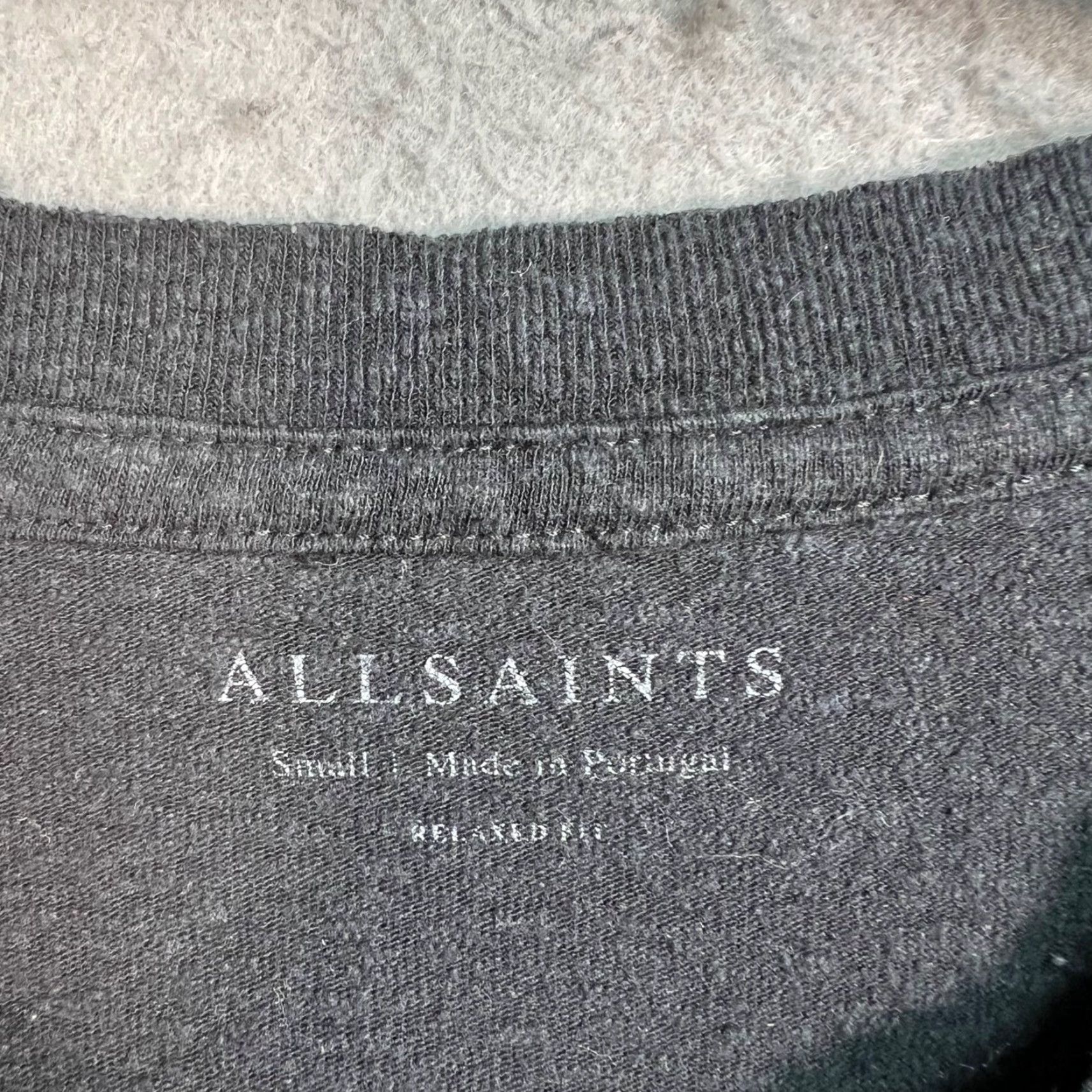 Allsaints AllSaints Mens Size Small Black Relaxed Fit Crewneck T-Shirt Lightweight Crew Neck Short Sleeve Cotton Shirt Men S Black Lightweight Relaxed Fit 2020s Size US S / EU 44-46 / 1 - 2 Thumbnail