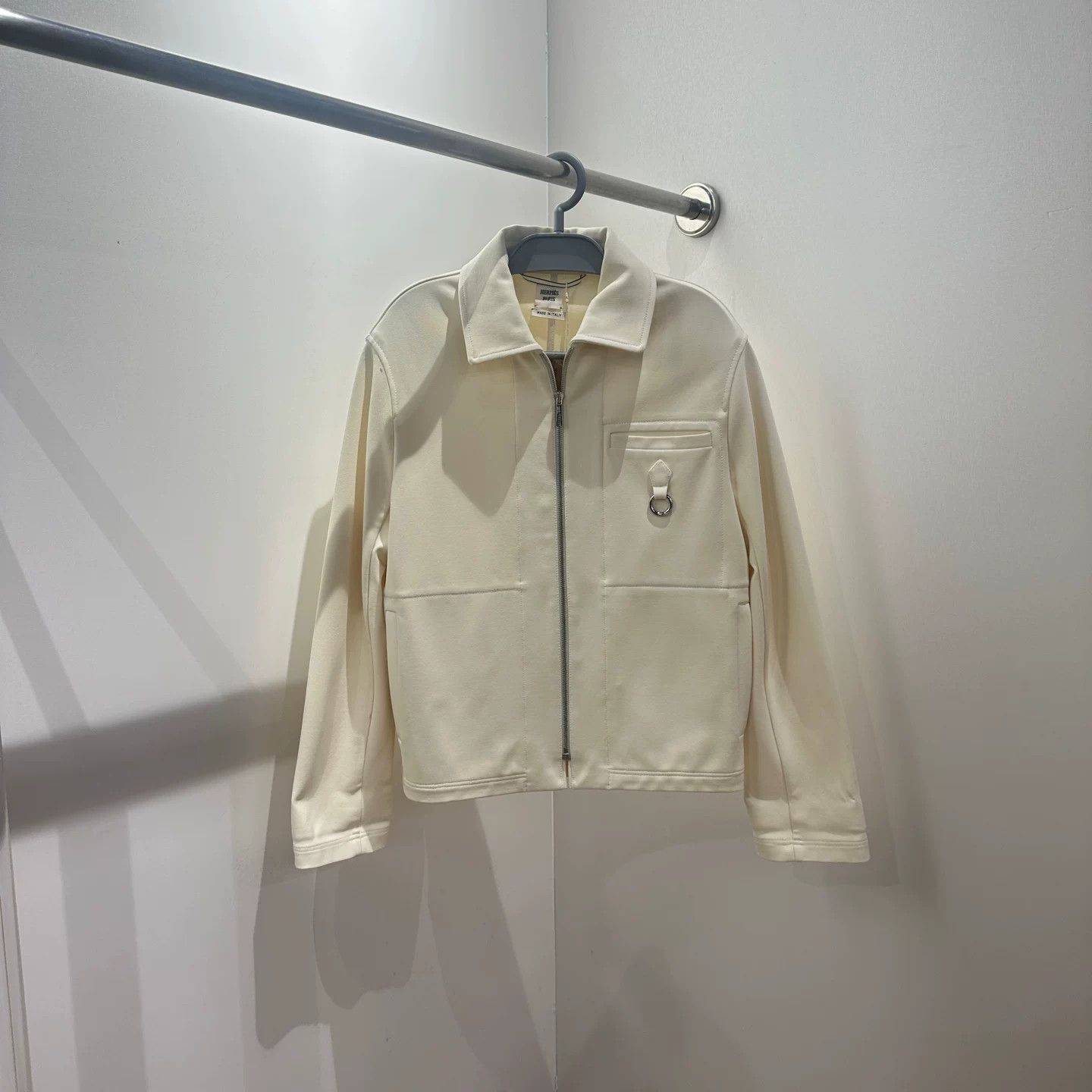 Hermes Hermes White Jacket us_4 Women Size S / US 4 / IT 40 - 1 Thumbnail