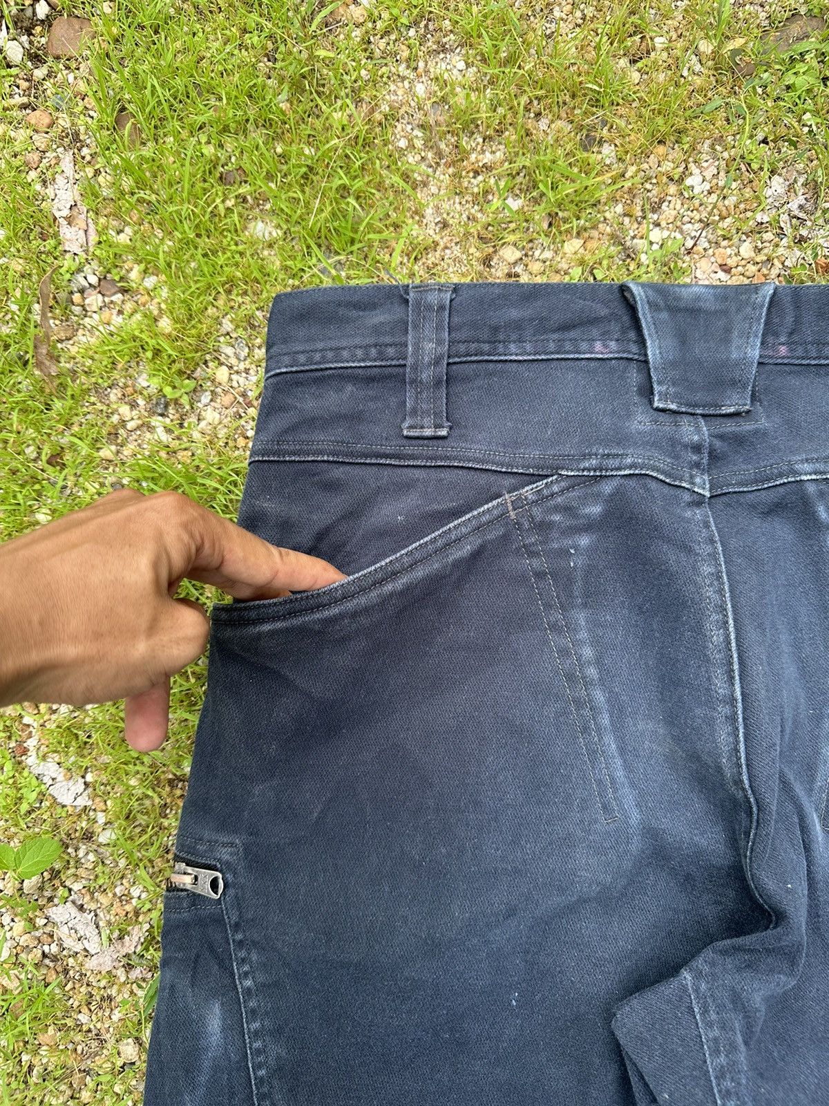 Beauty Beast VINTAGE DOUBLE KNEE TORAICHI JAPAN FADED BIKERS PANTS Size US 32 / EU 48 - 16 Thumbnail