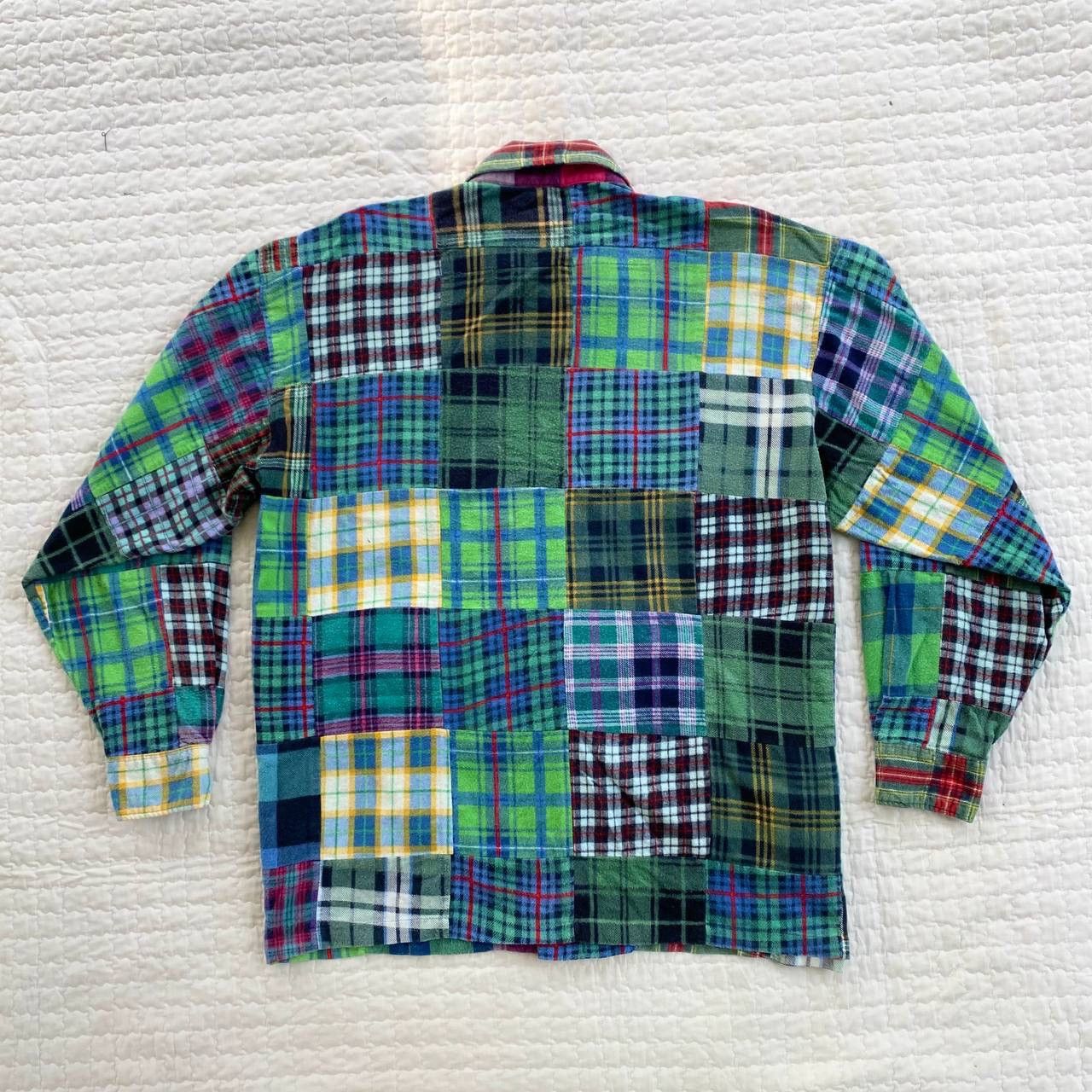 Japanese Brand Vintage 90s Studio Canal Patchwork Longsleeve Shirt Size US XL / EU 56 / 4 - 2 Thumbnail