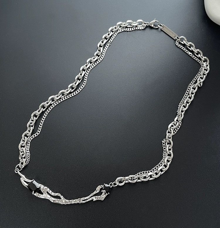 Japanese Brand × Jewelry Retro punk gothic rhinestone layered chain necklace choker Size ONE SIZE - 3 Thumbnail