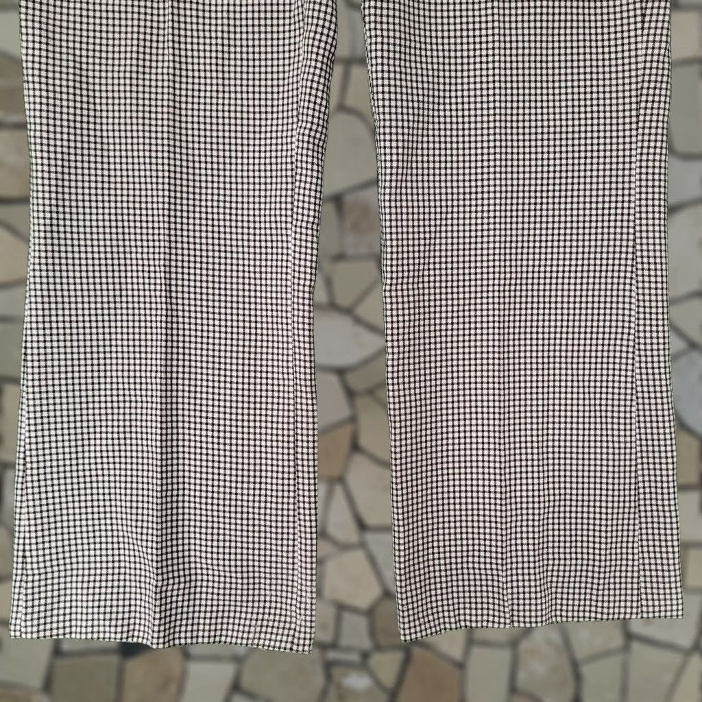 Vintage VINTAGE 80s Disco MOD Polyester Pants 30x27 Checkered Flared Boots Size US 30 / EU 46 - 1 Thumbnail