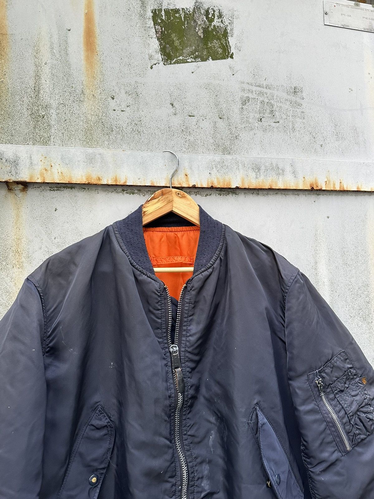 Alpha Industries 🪖THRASHED ALPHA INDUSTRIES MA-1 Bomber Jacket Size US L / EU 52-54 / 3 - 3 Thumbnail