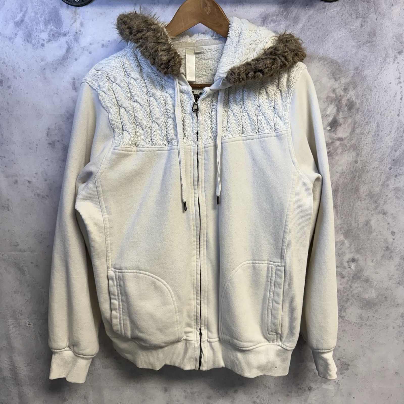Vintage Green Tea Hoodie Sweatshirt Womens XL 24x24 White Full ZIp F Size XL / US 12-14 / IT 48-50 - 1 Thumbnail
