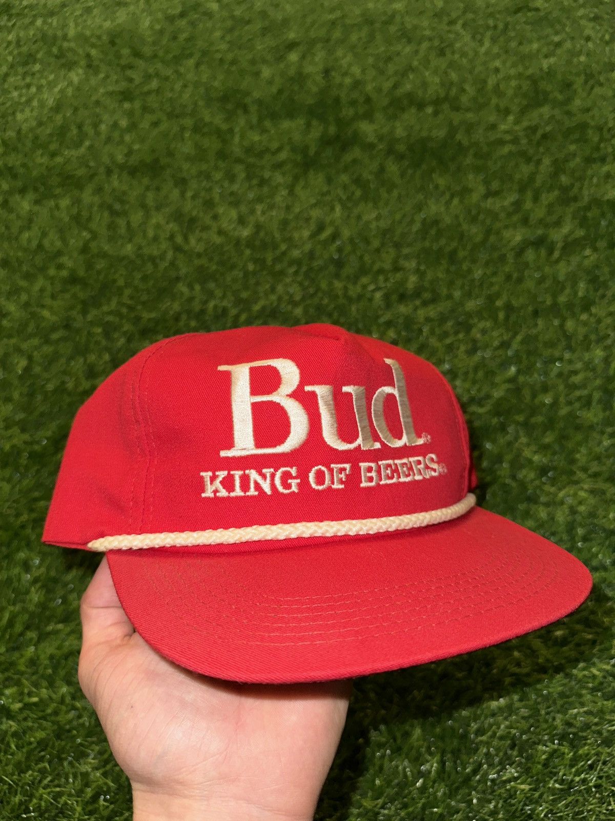 Budweiser Vintage Bud budsweiser king of beers adjustable hat Size ONE SIZE - 1 Thumbnail