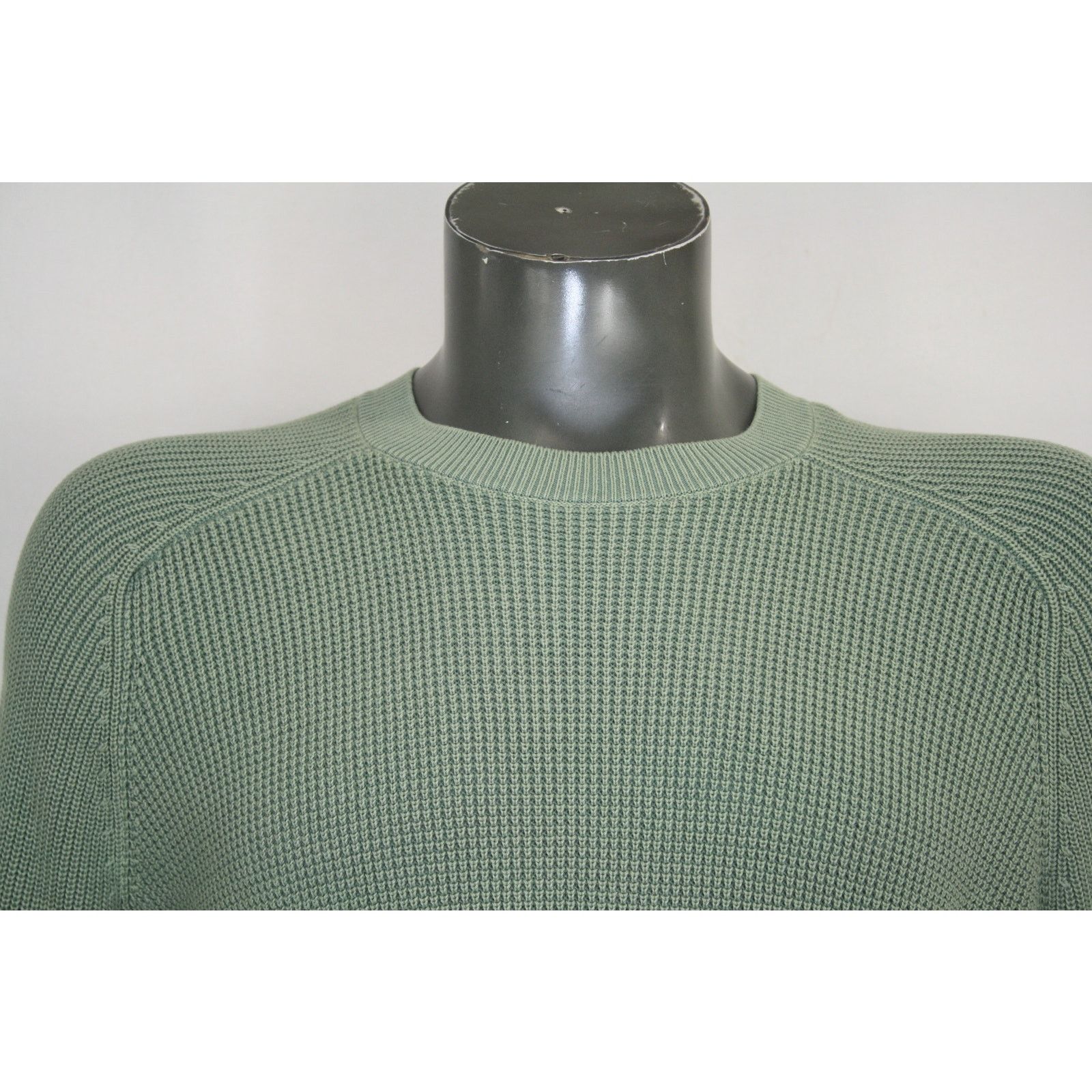 Rag & Bone rag & bone Sweater Mens Large Green Waffle Knit Crewneck Size US L / EU 52-54 / 3 - 2 Thumbnail