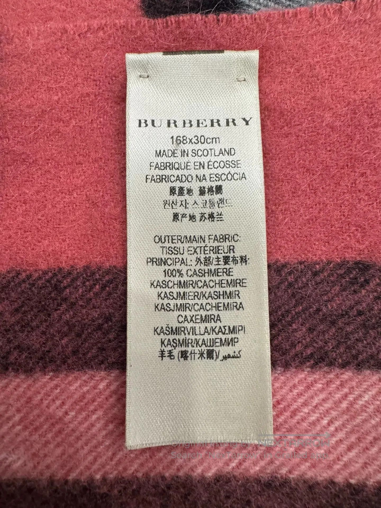 Burberry Burberry Pink Check Cashmere Scarf. Size ONE SIZE - 8 Thumbnail